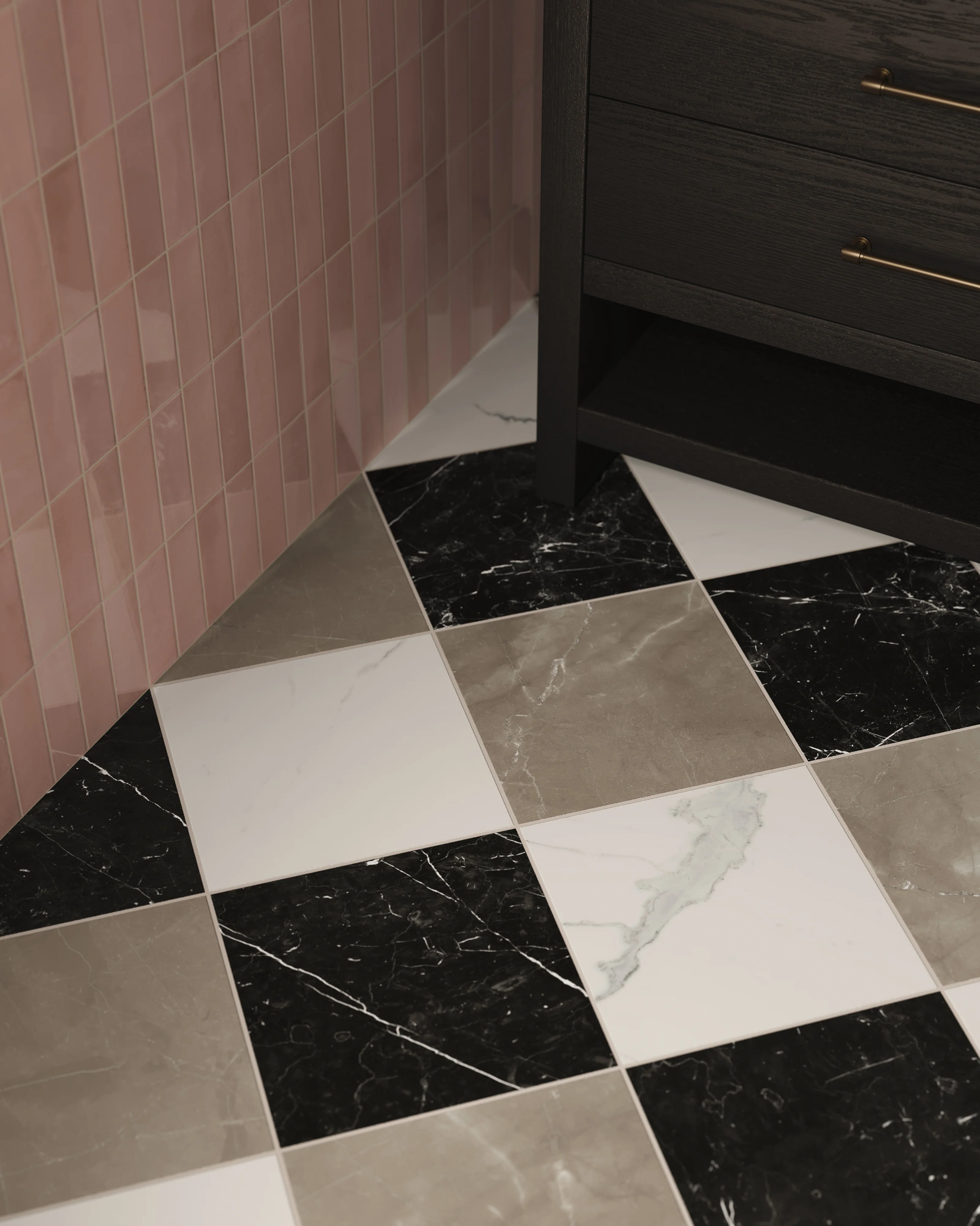 Leona 12x12 Matte Porcelain Tile in Calacatta - Image 3