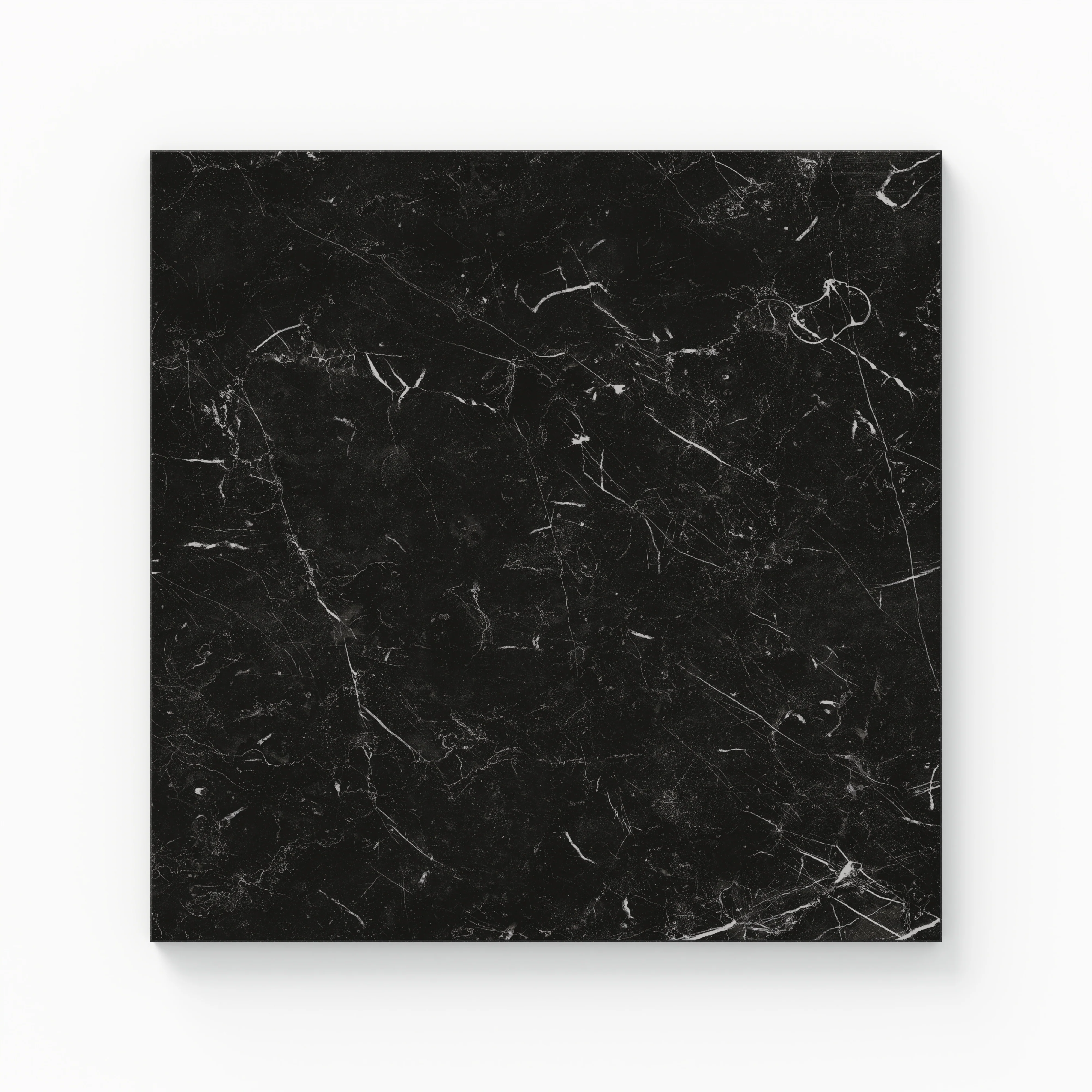 Leona 12x12 Matte Porcelain Tile in Nero Marquina - Image 3