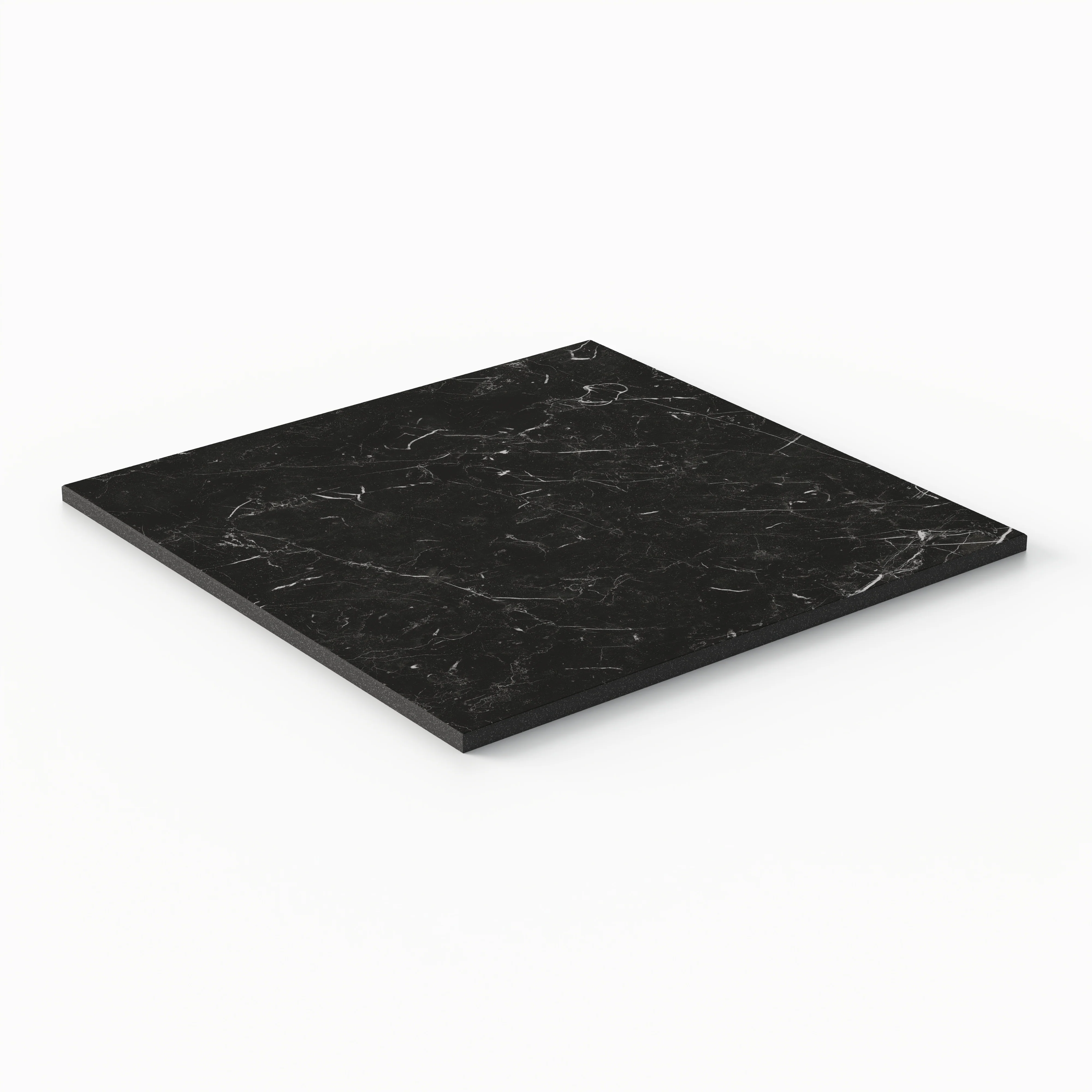 Leona 12x12 Matte Porcelain Tile in Nero Marquina - Image 4