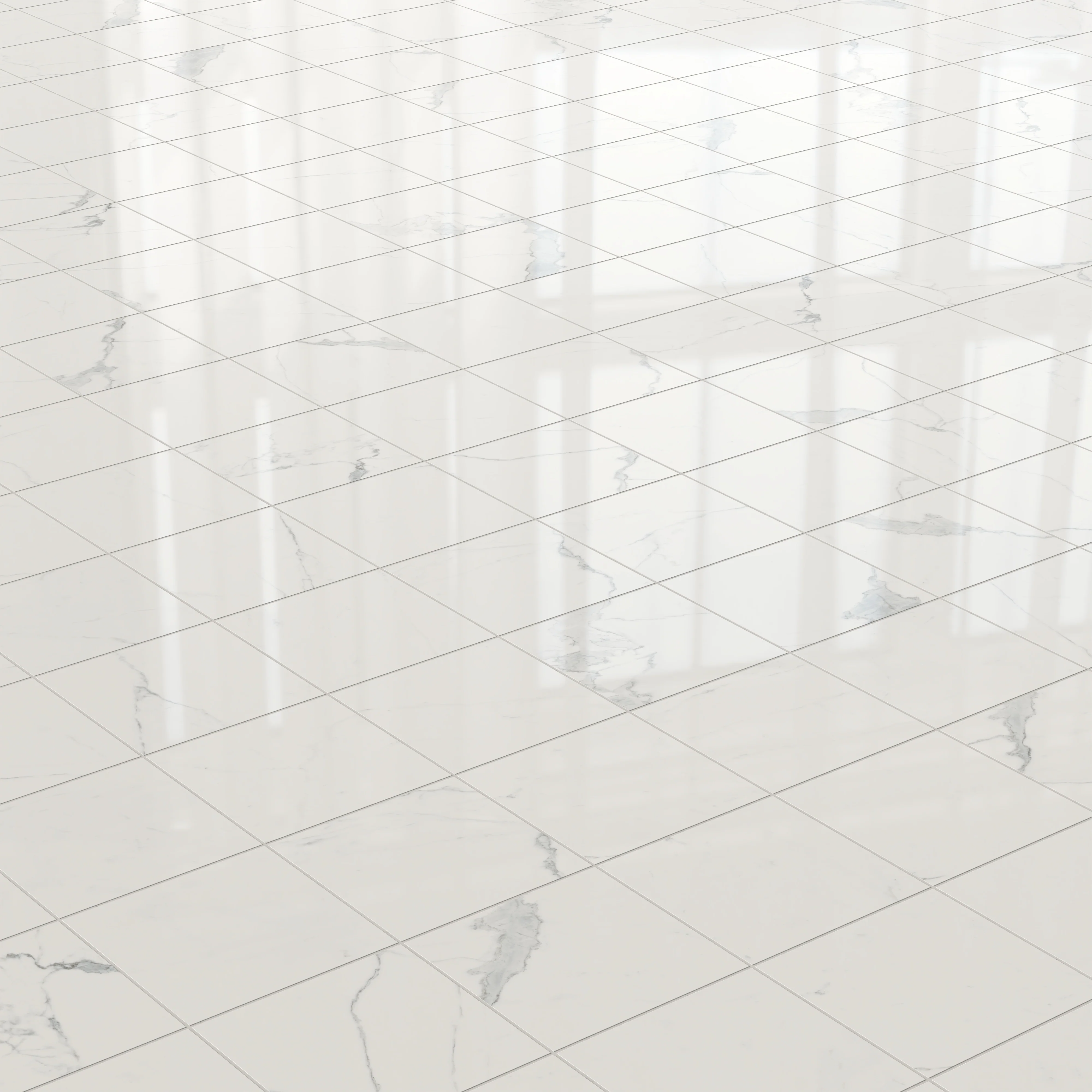 Leona 12x12 Polished Porcelain Tile in Calacatta - Image 4