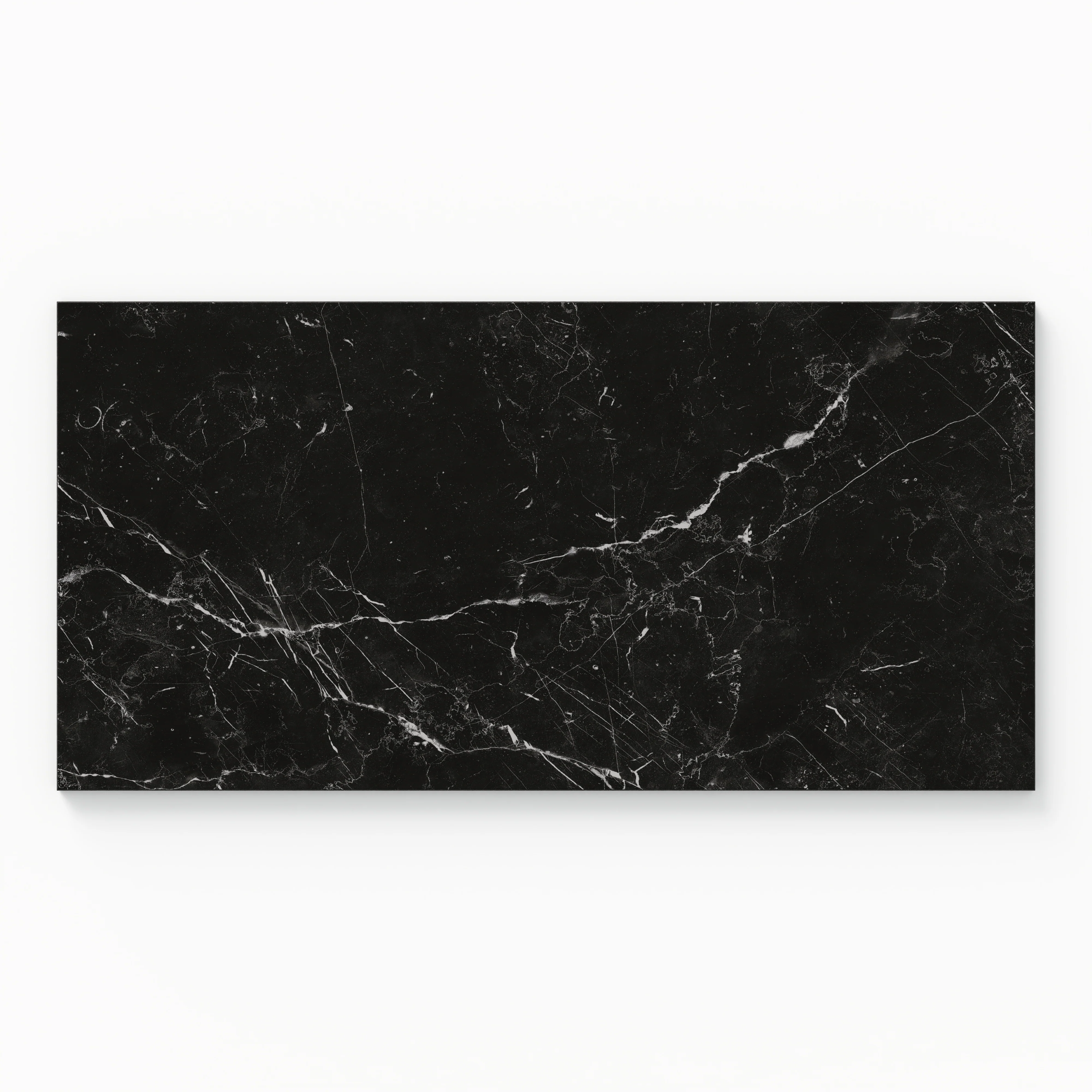 Leona 12x24 Matte Porcelain Tile in Nero Marquina - Image 2