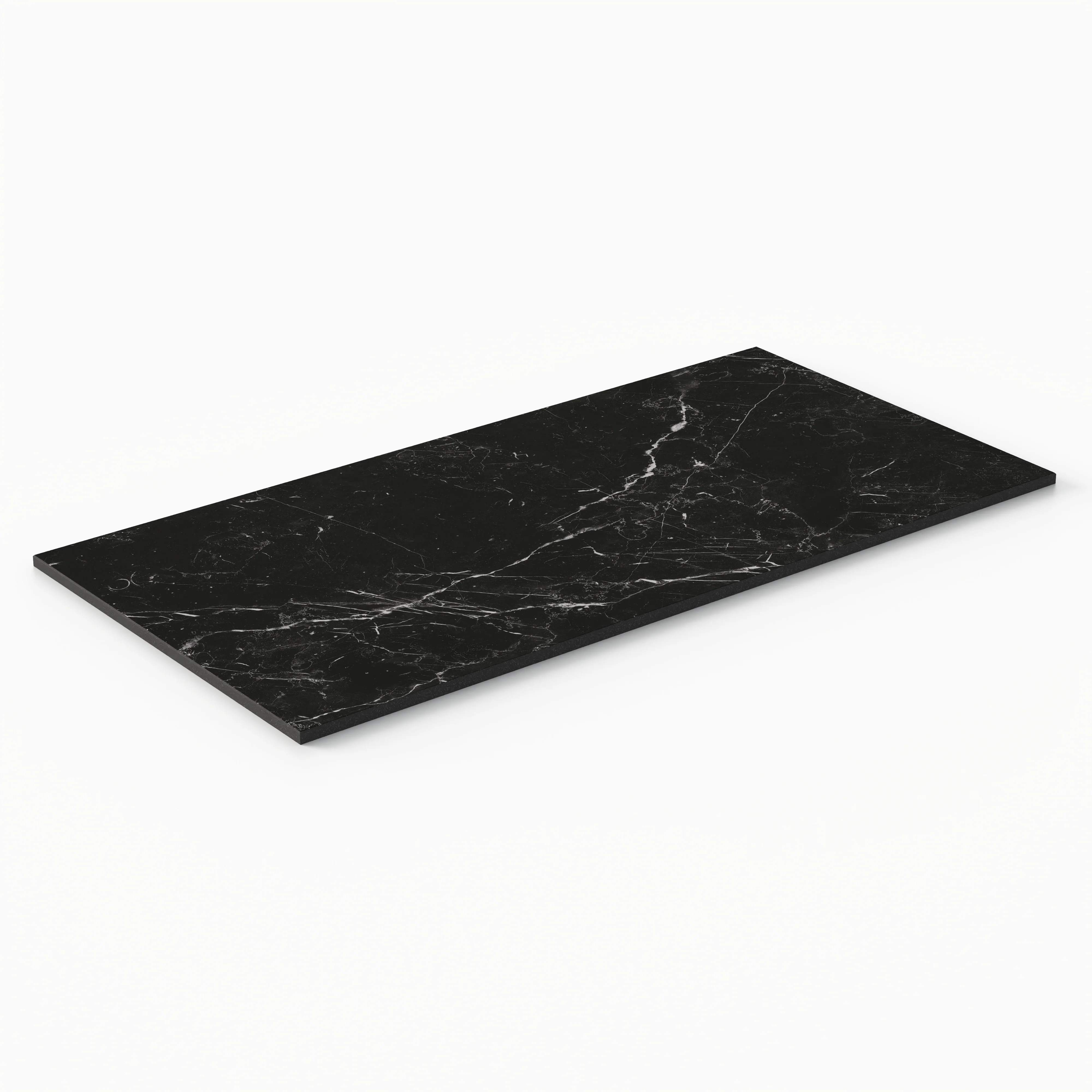 Leona 12x24 Matte Porcelain Tile in Nero Marquina - Image 3