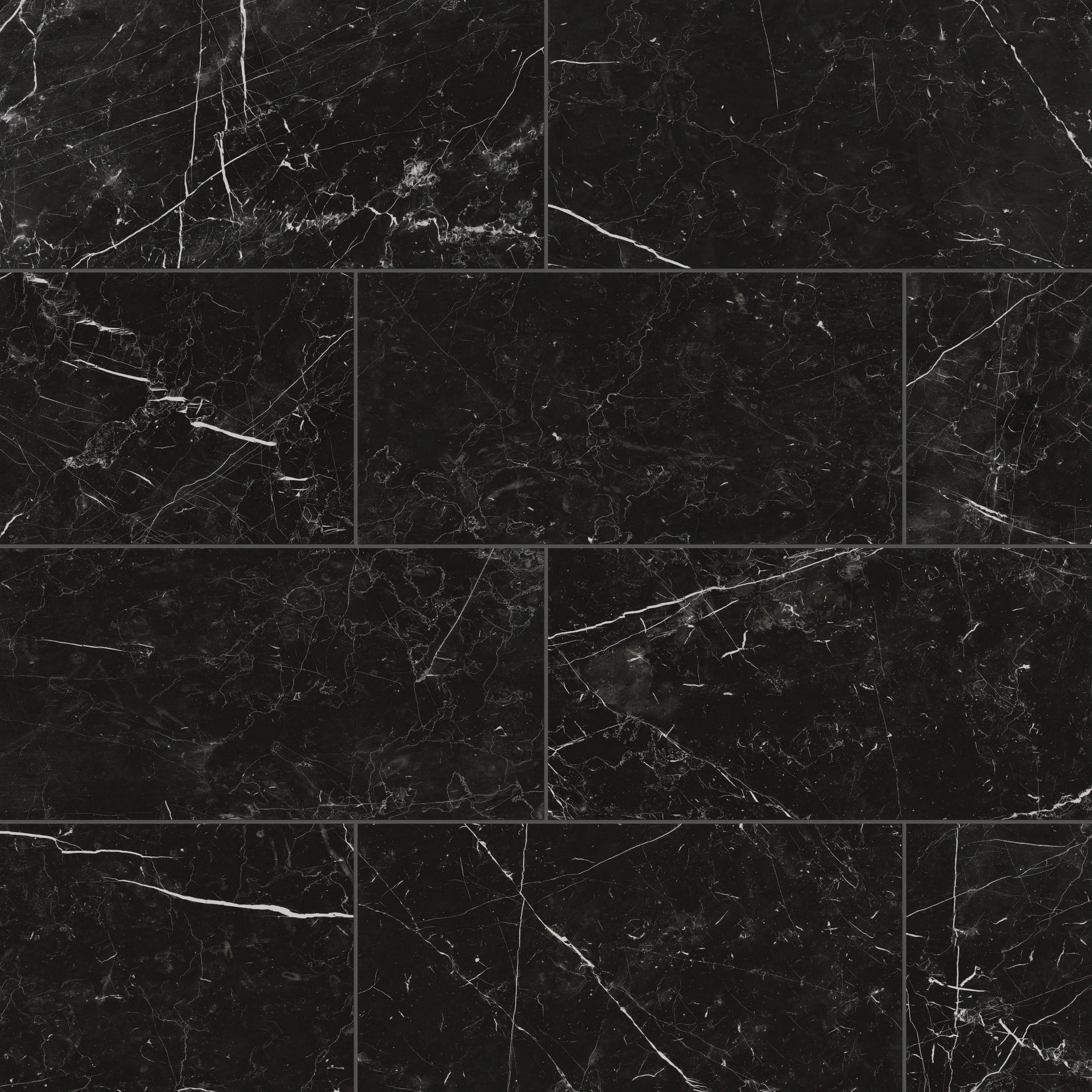 Leona 12x24 Matte Porcelain Tile in Nero Marquina - Image 7
