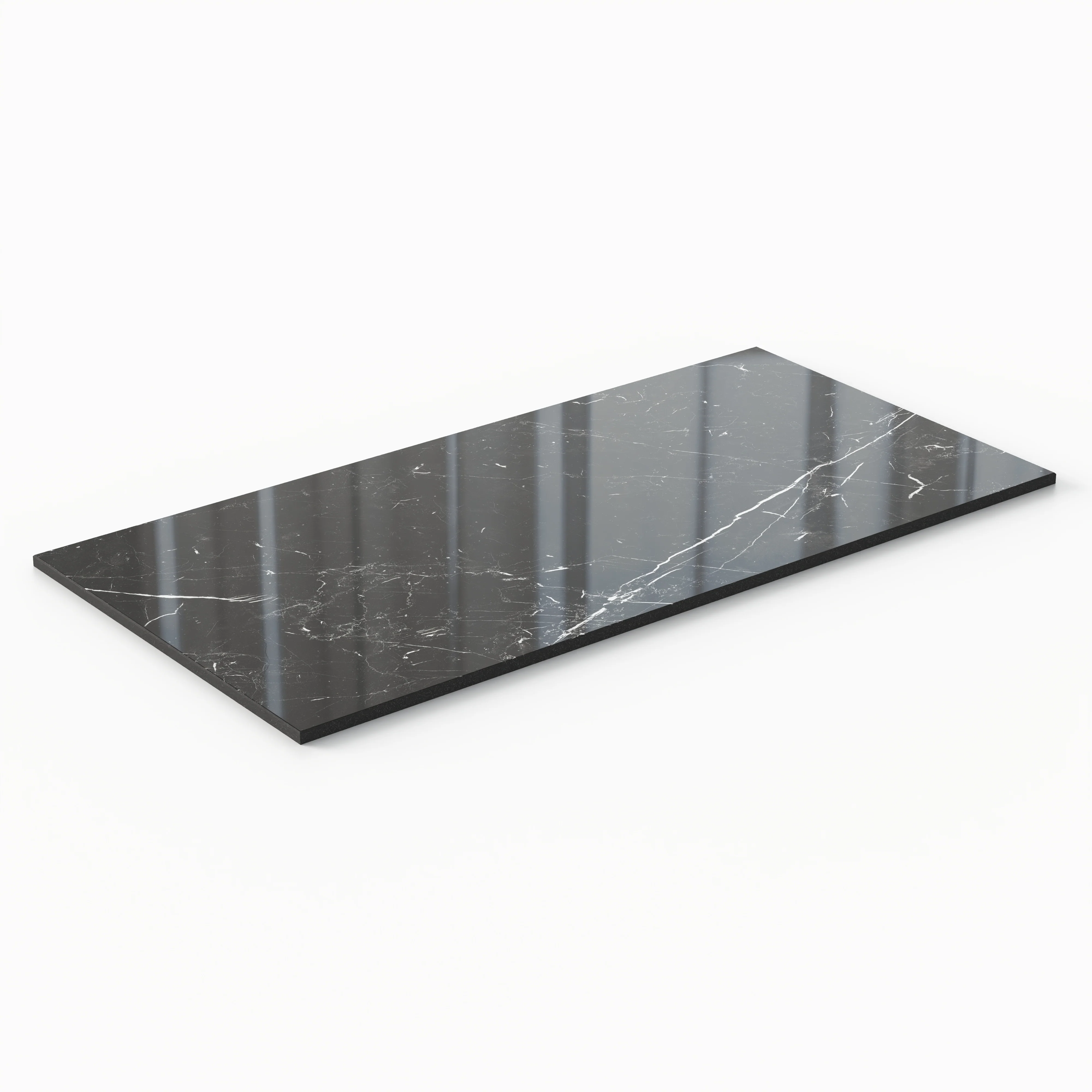 Leona 12x24 Polished Porcelain Tile in Nero Marquina - Image 3