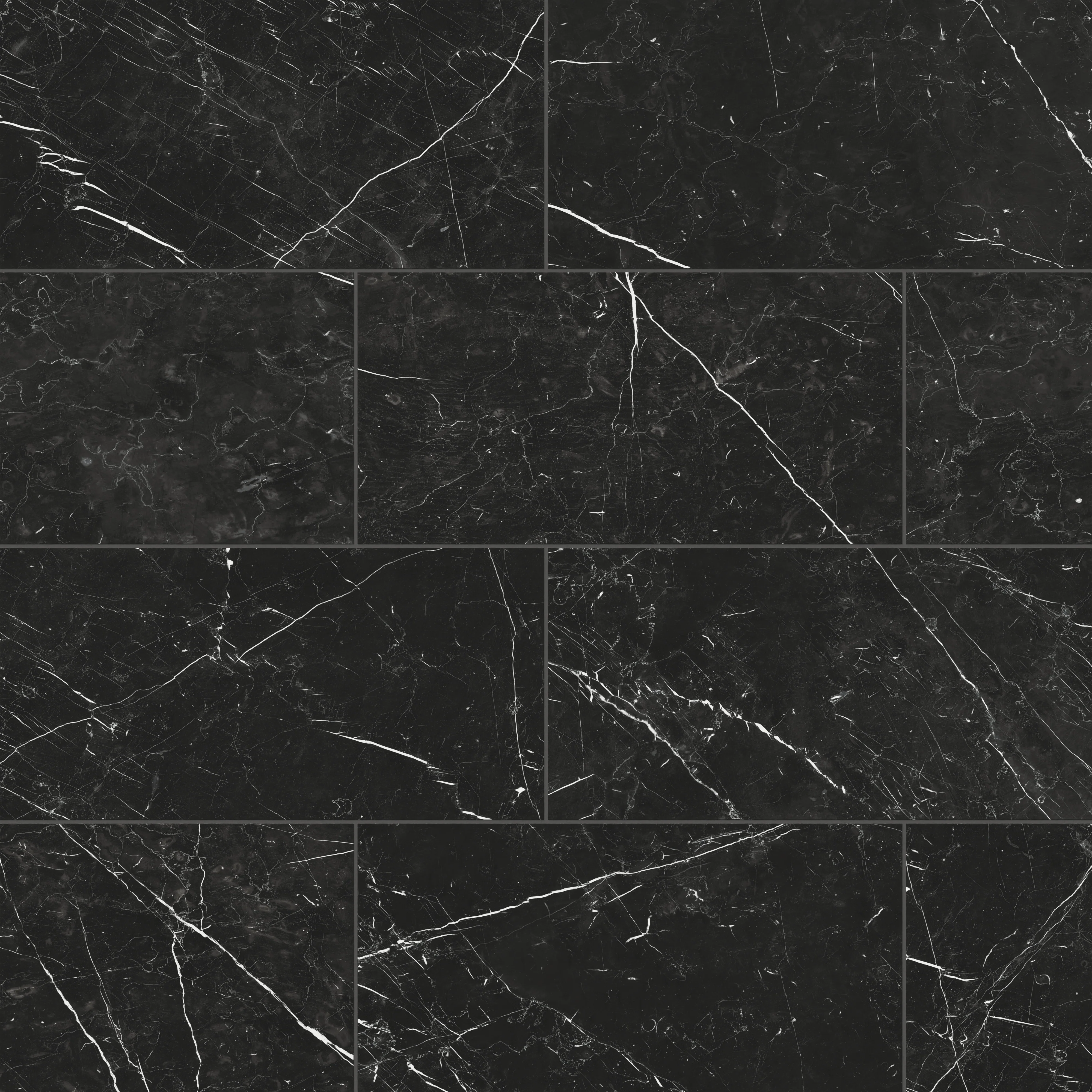 Leona 12x24 Polished Porcelain Tile in Nero Marquina - Image 7