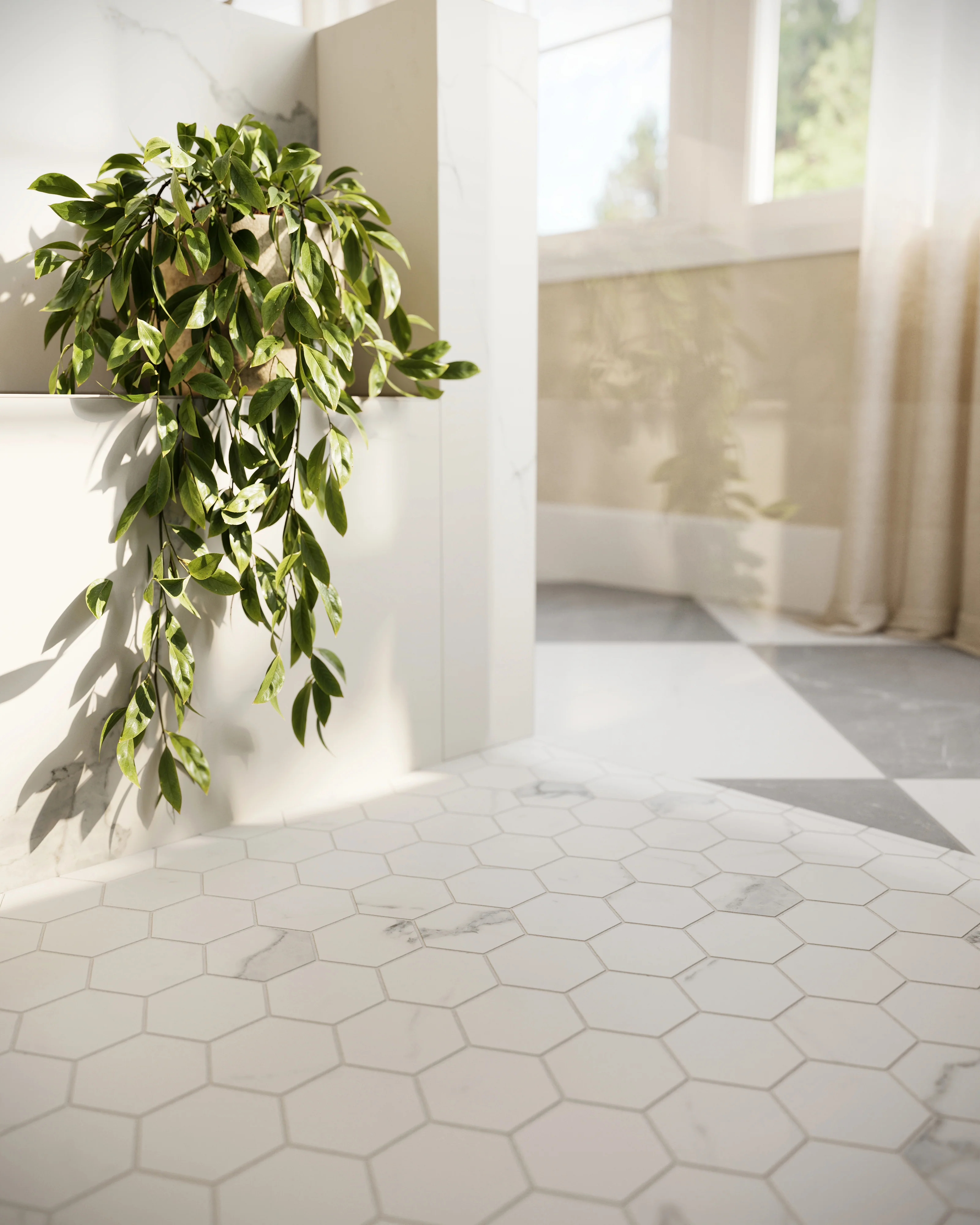 Leona 24x48 Matte Porcelain Tile in Calacatta - Image 16