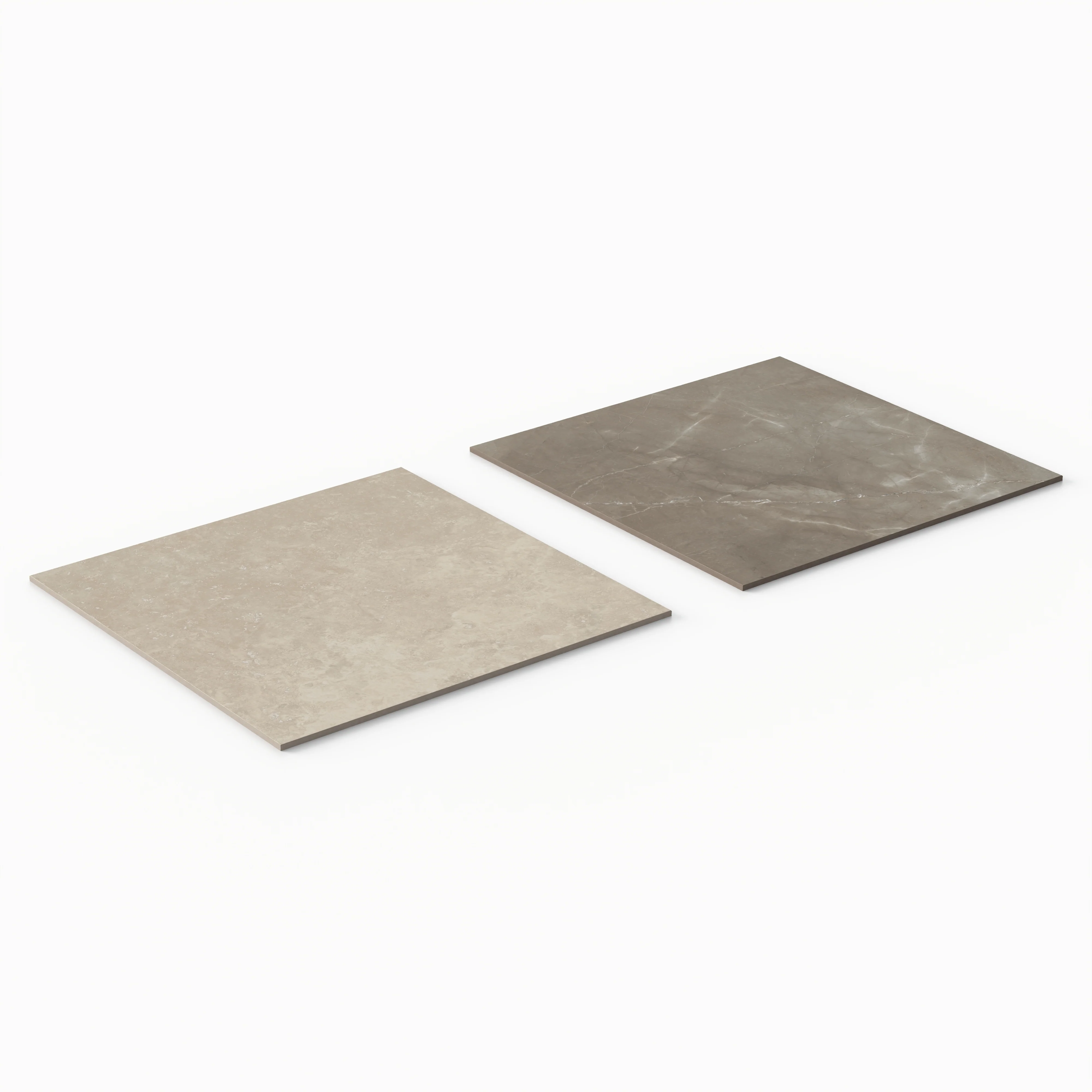 Leona 24x24 Checkerboard Matte Porcelain Tile in Marfil and Amani Bronze - Image 4