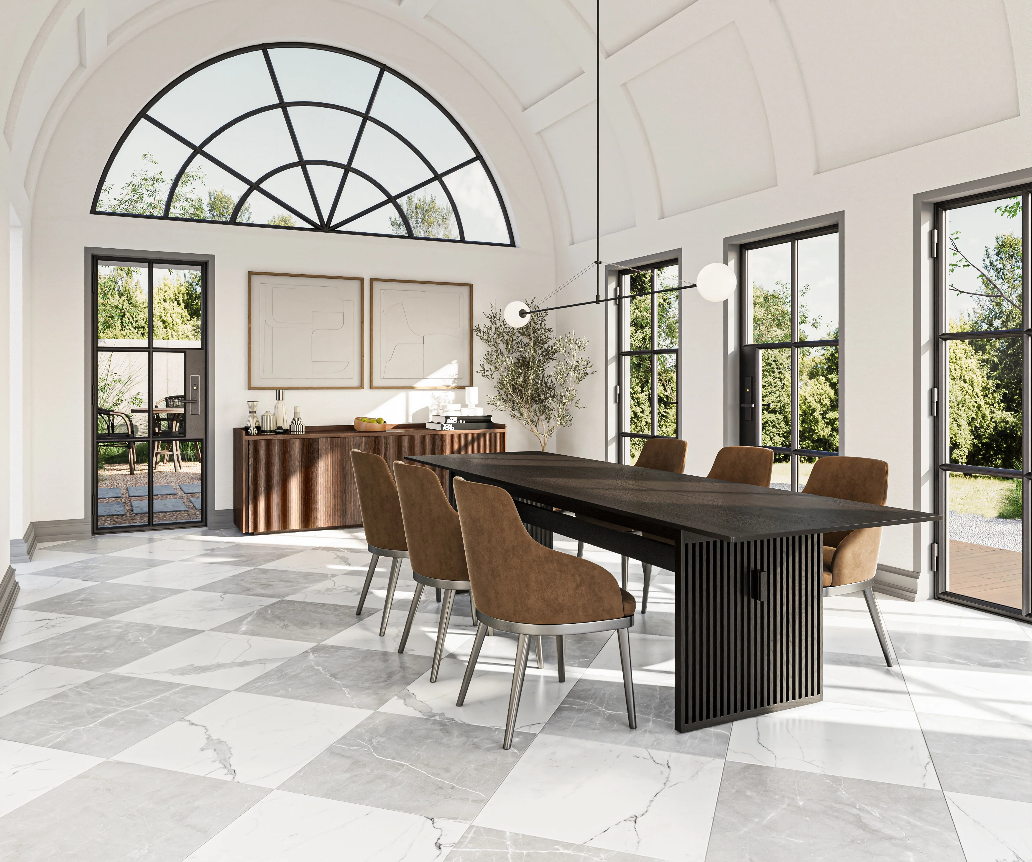 Leona 24x24 Matte Porcelain Tile in Calacatta - Image 2