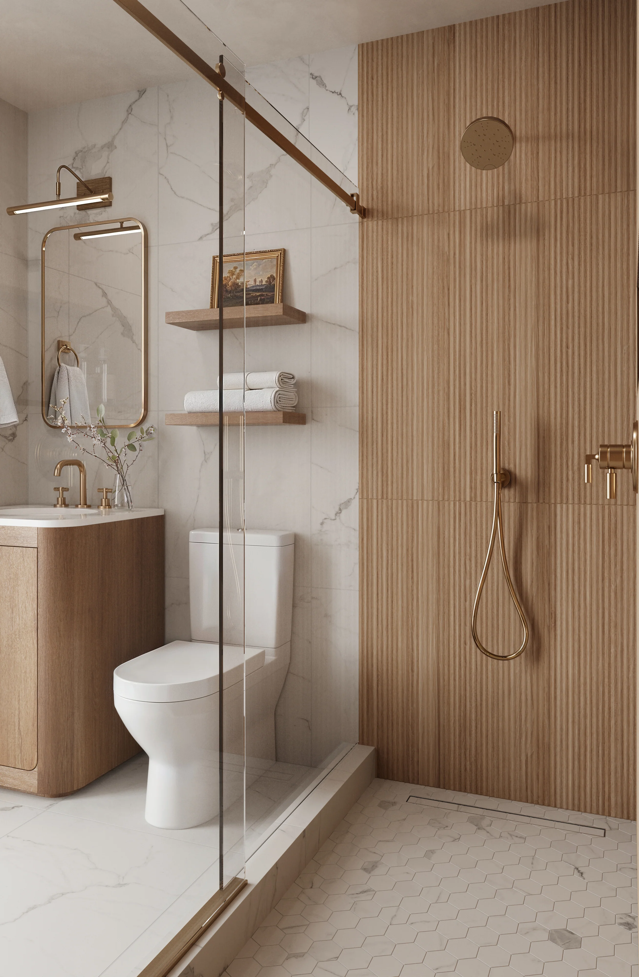 Leona 24x24 Matte Porcelain Tile in Calacatta - Image 8
