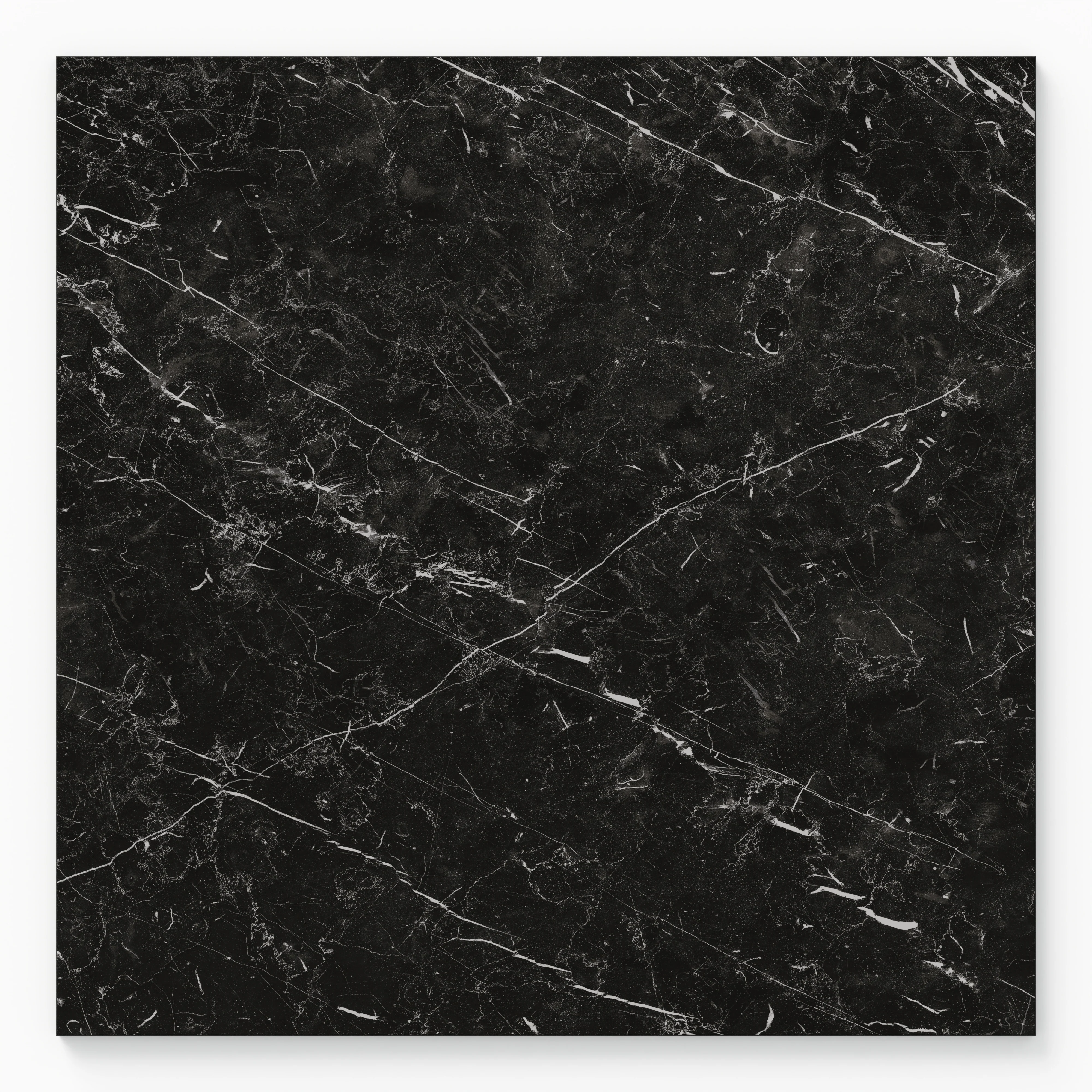 Leona 24x24 Matte Porcelain Tile in Nero Marquina - Image 3