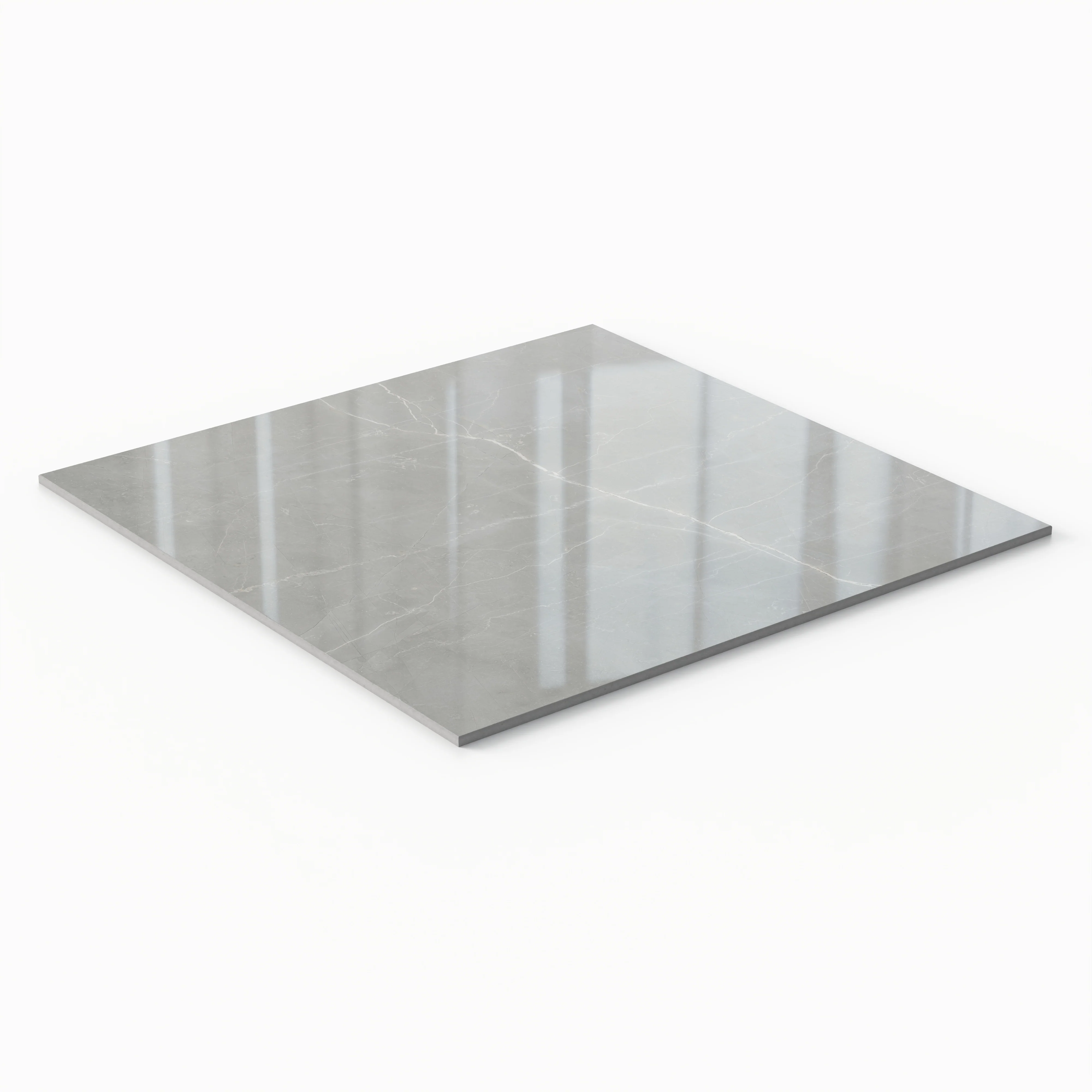 Leona 24x24 Polished Porcelain Tile in Amani Grey - Image 3
