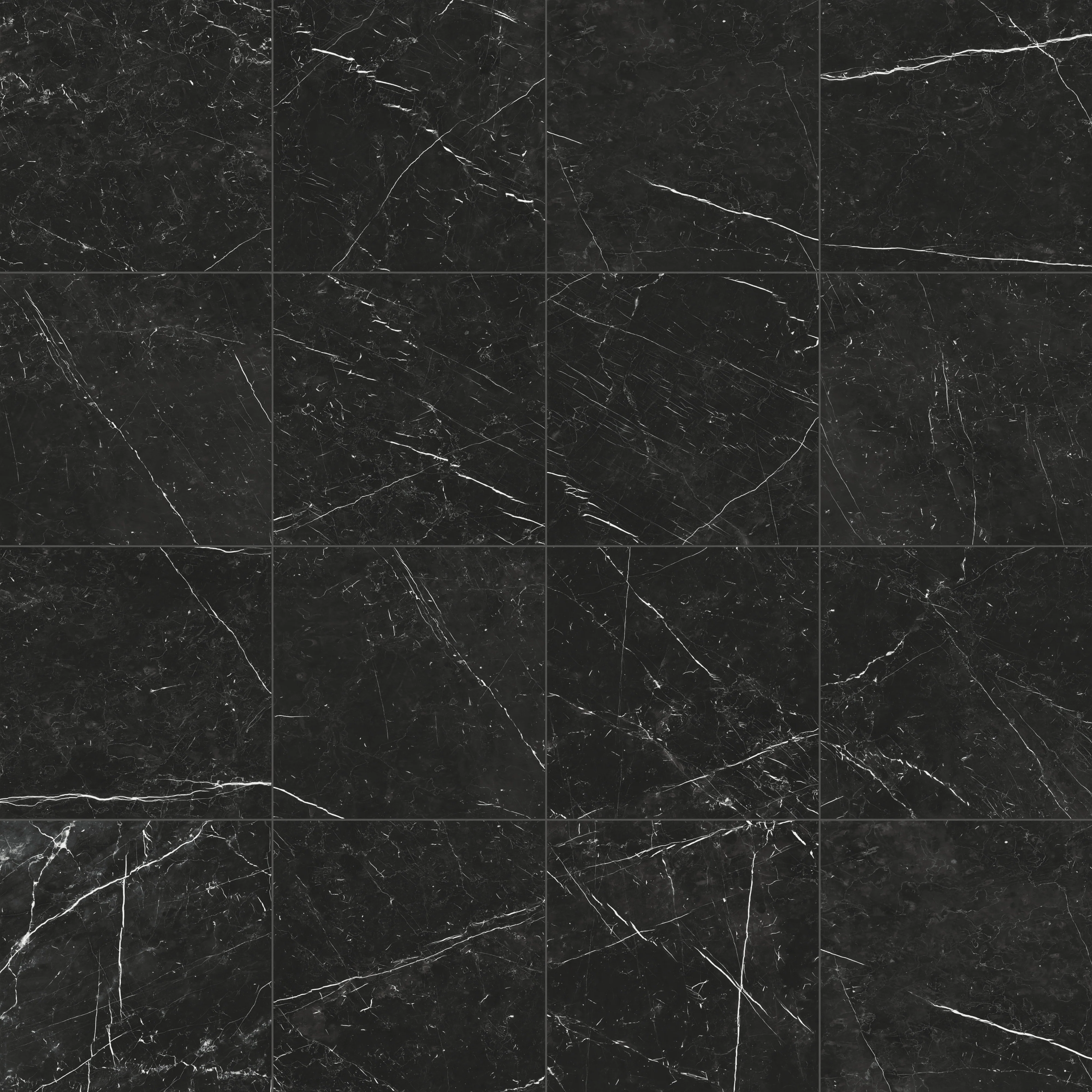 Leona 24x24 Polished Porcelain Tile in Nero Marquina - Image 6