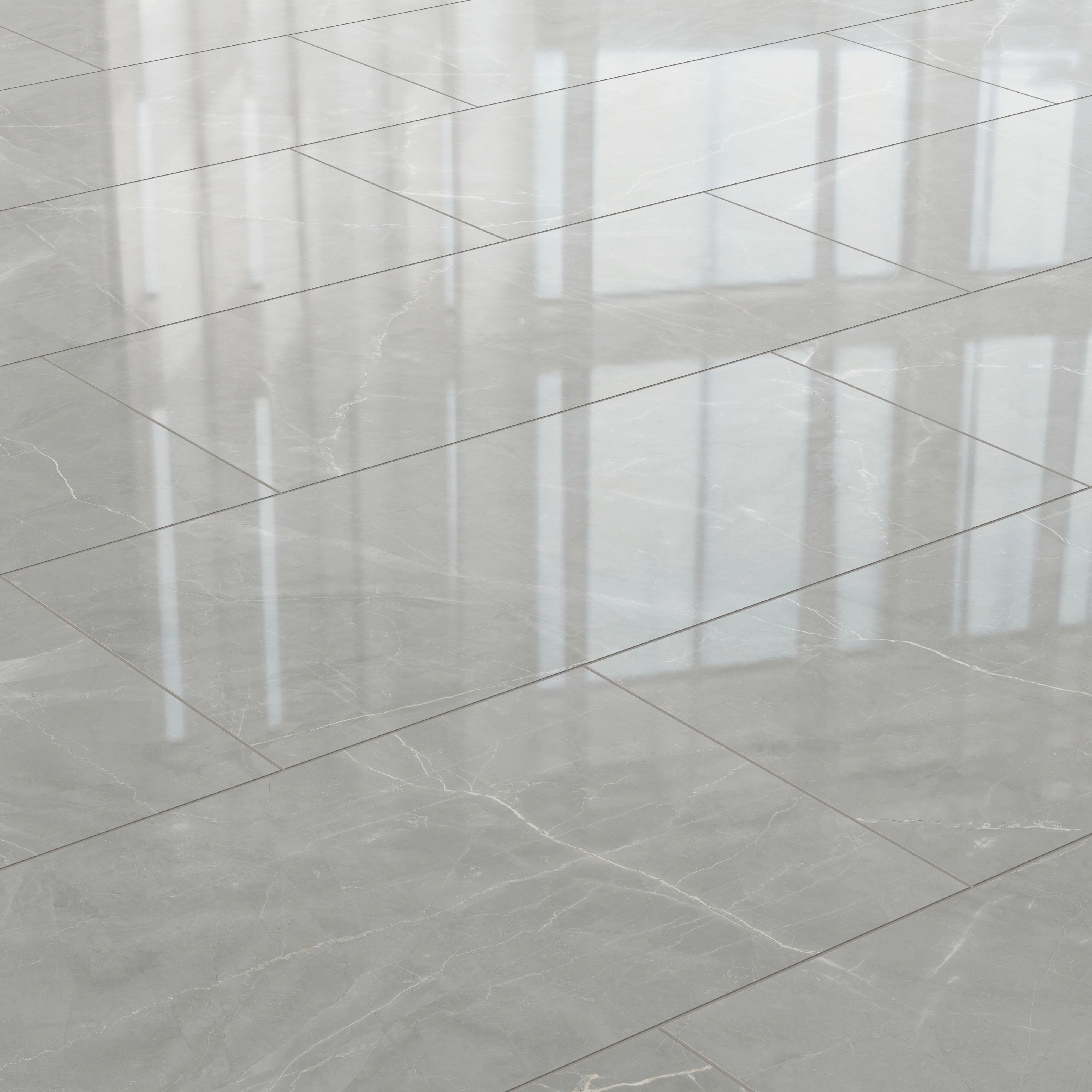 Leona 24x48 Polished Porcelain Tile in Amani Grey - Image 7