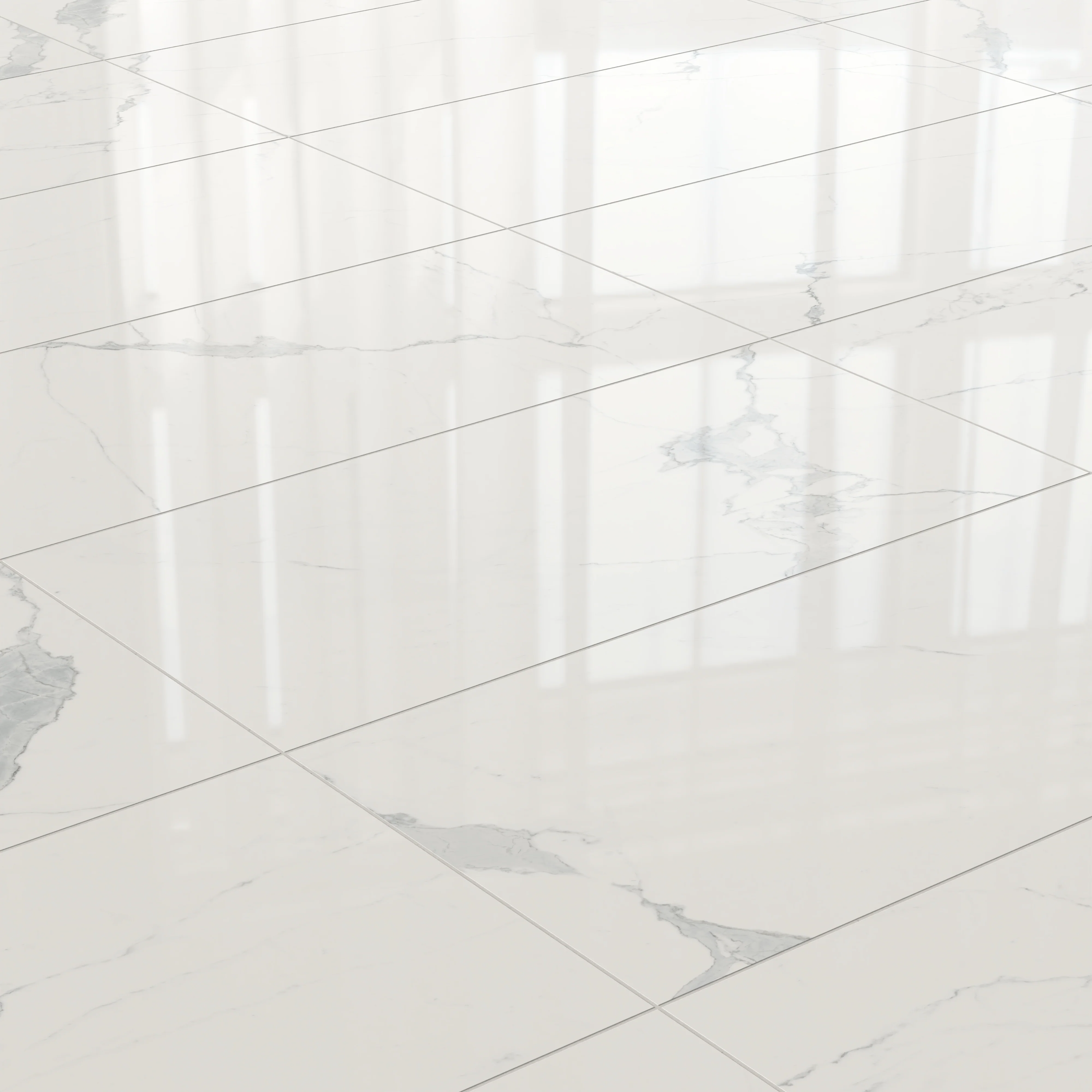 Leona 24x48 Polished Porcelain Tile in Calacatta - Image 5