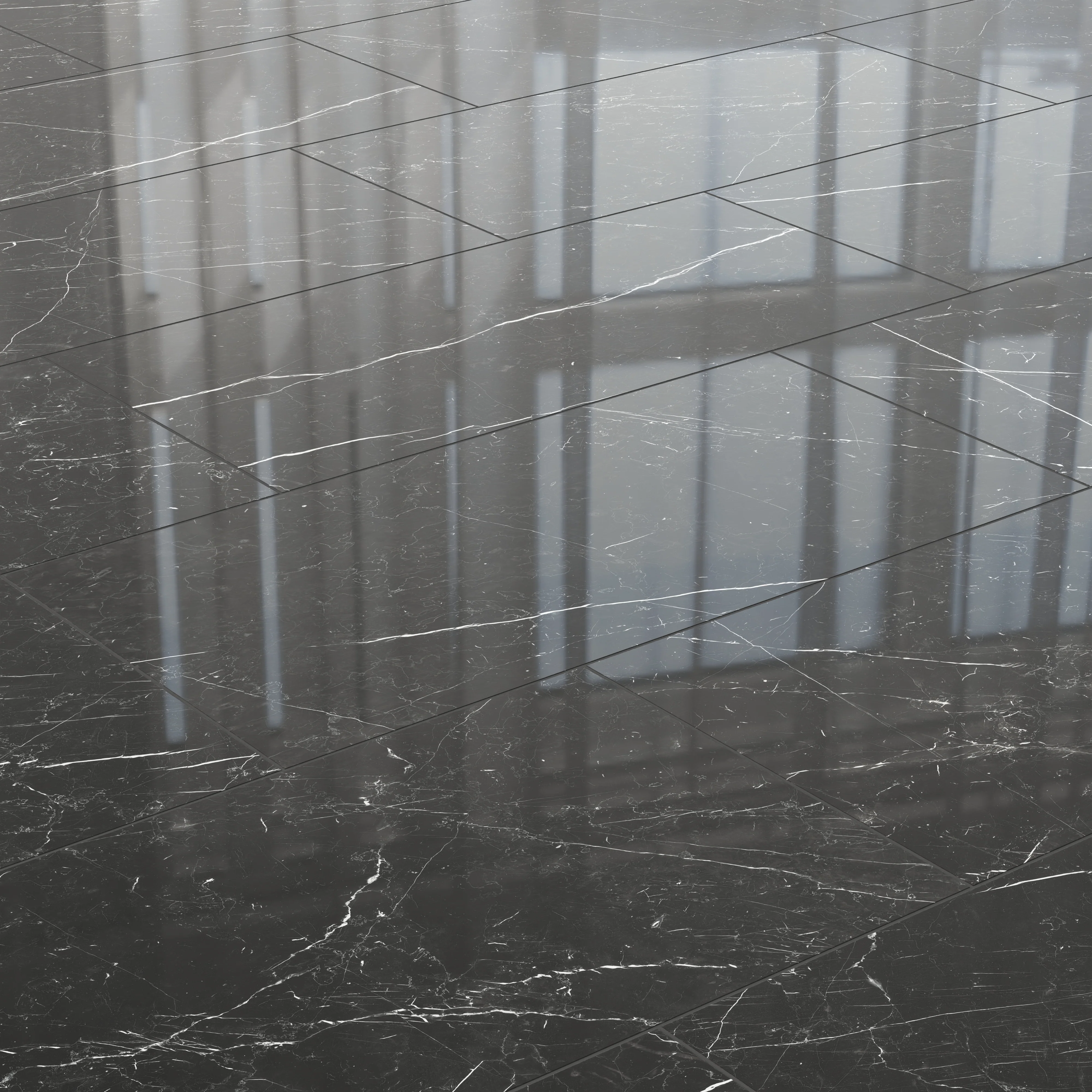 Leona 24x48 Polished Porcelain Tile in Nero Marquina - Image 6