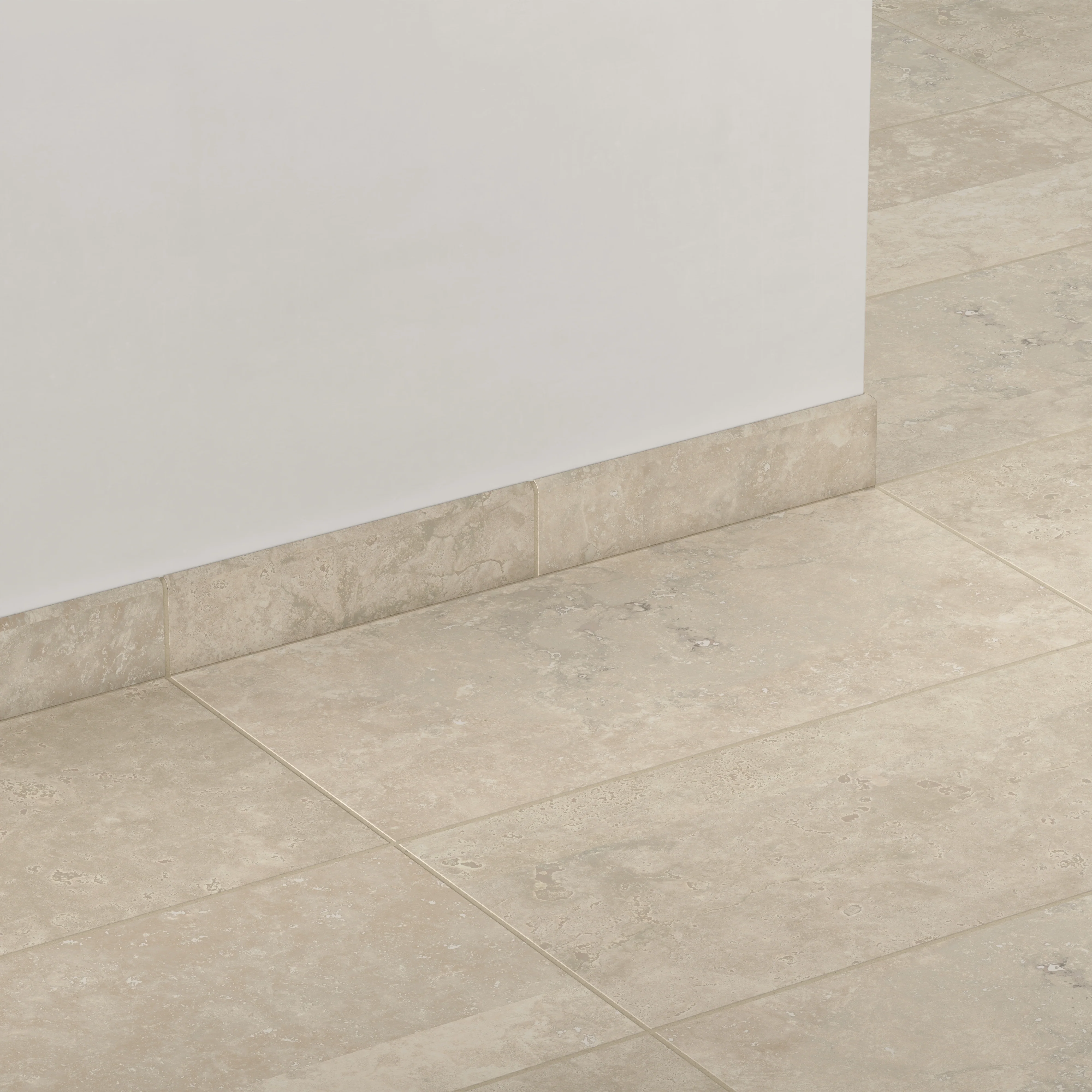 Leona 3x12 Matte Porcelain Bullnose Tile in Marfil - Image 3