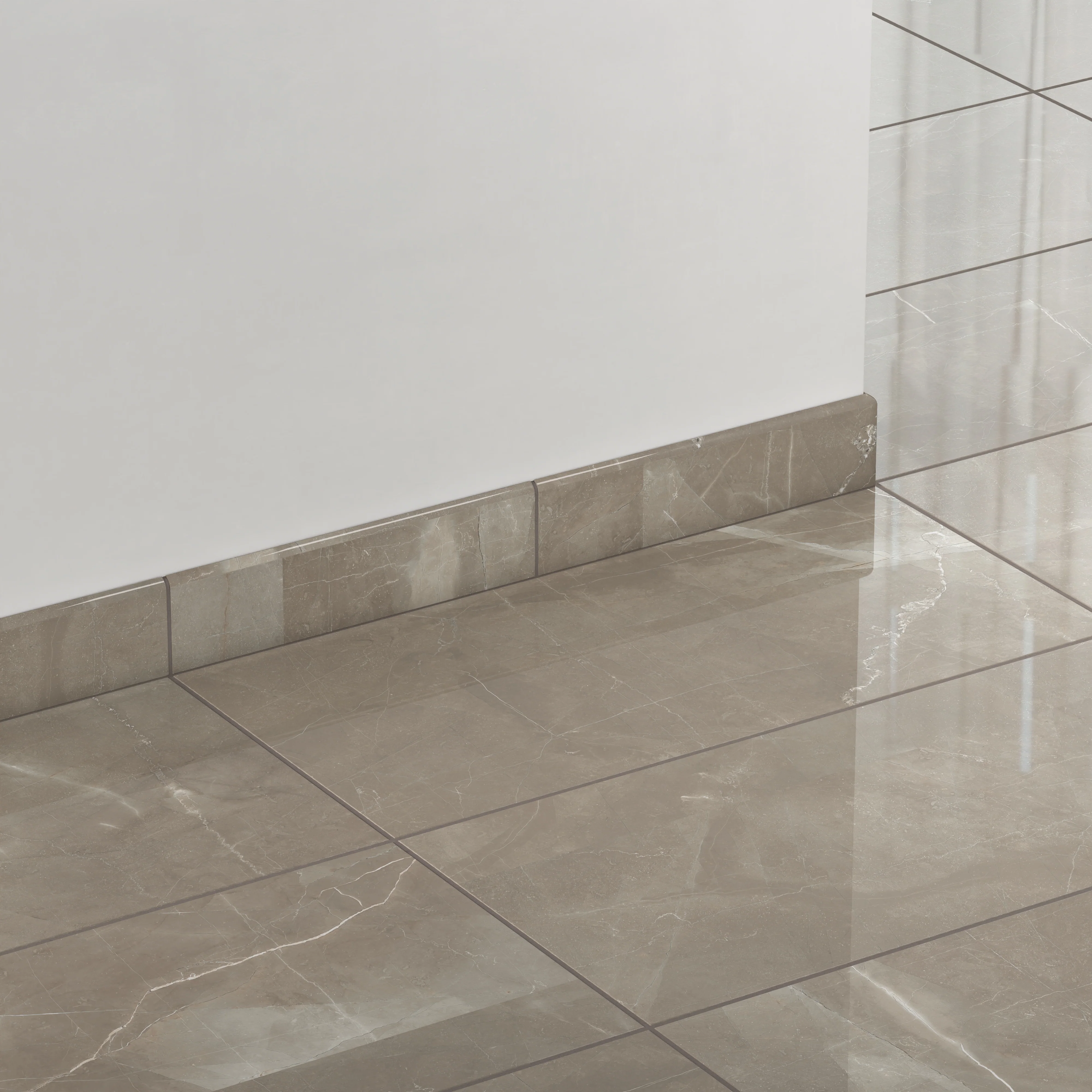 Leona 3x12 Polished Porcelain Bullnose Tile in Amani Bronze - Image 3