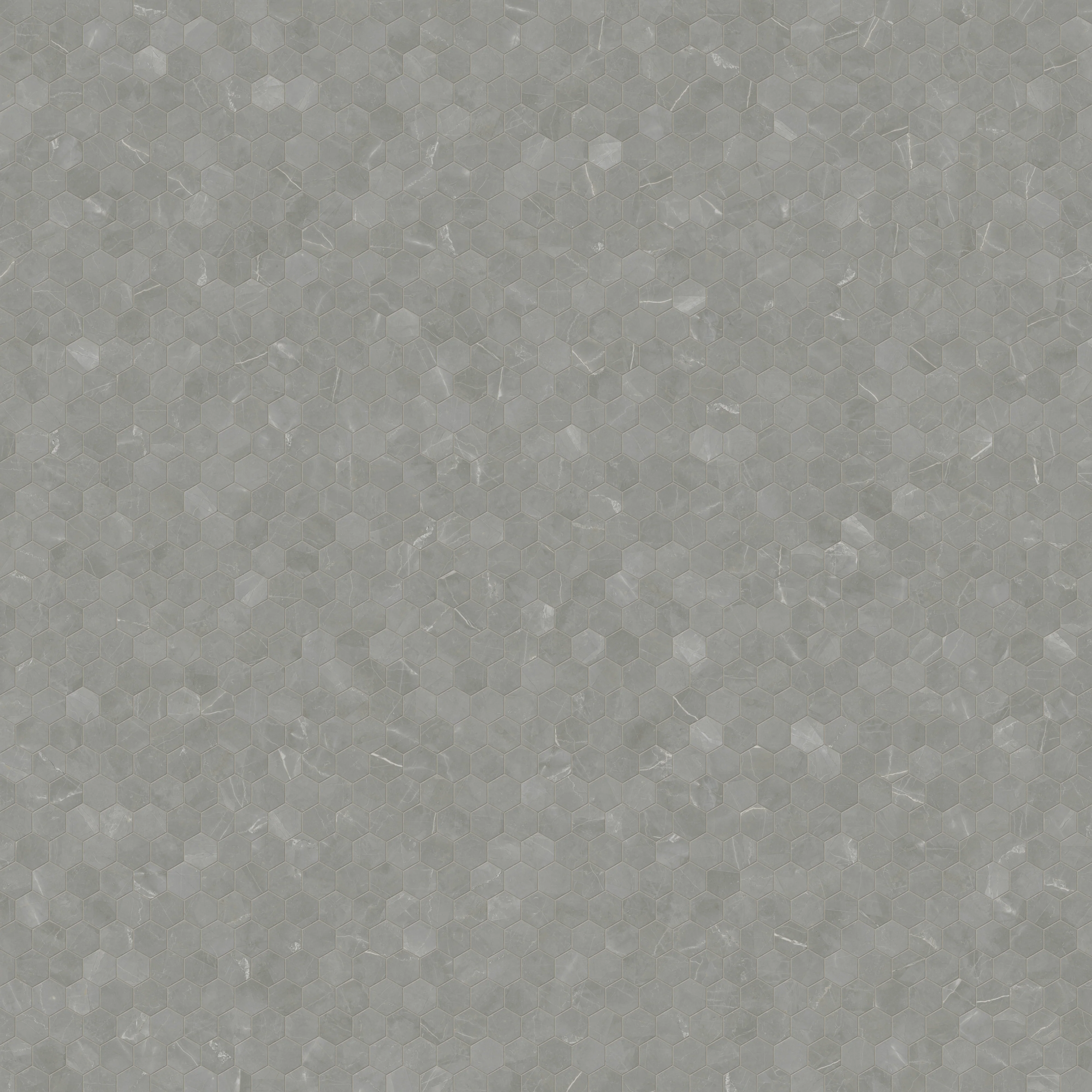 Leona 3x3 Matte Porcelain Hexagon Mosaic Tile in Amani Grey - Image 6