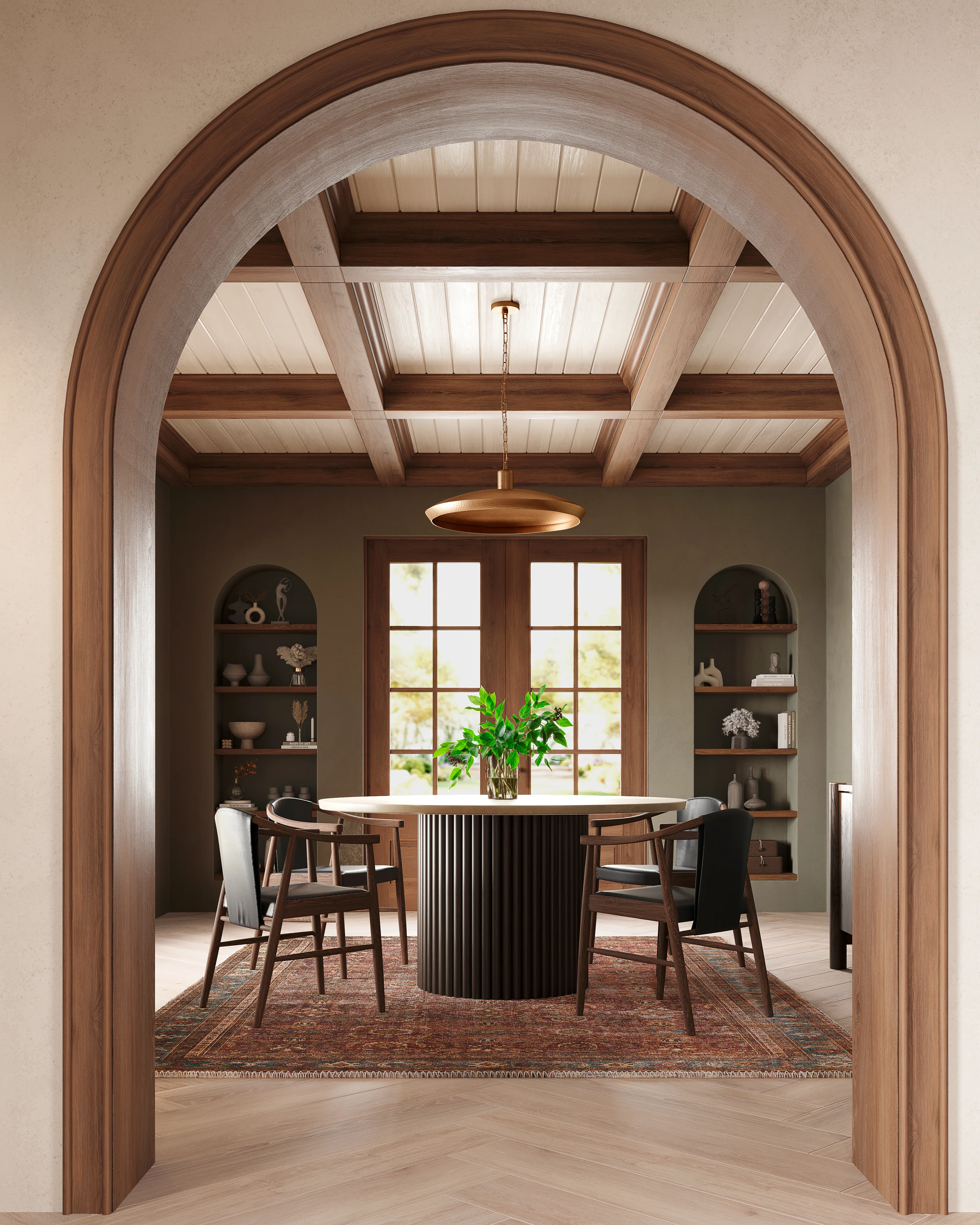 Leonardo 59" Dining Table in Brown - Image 5
