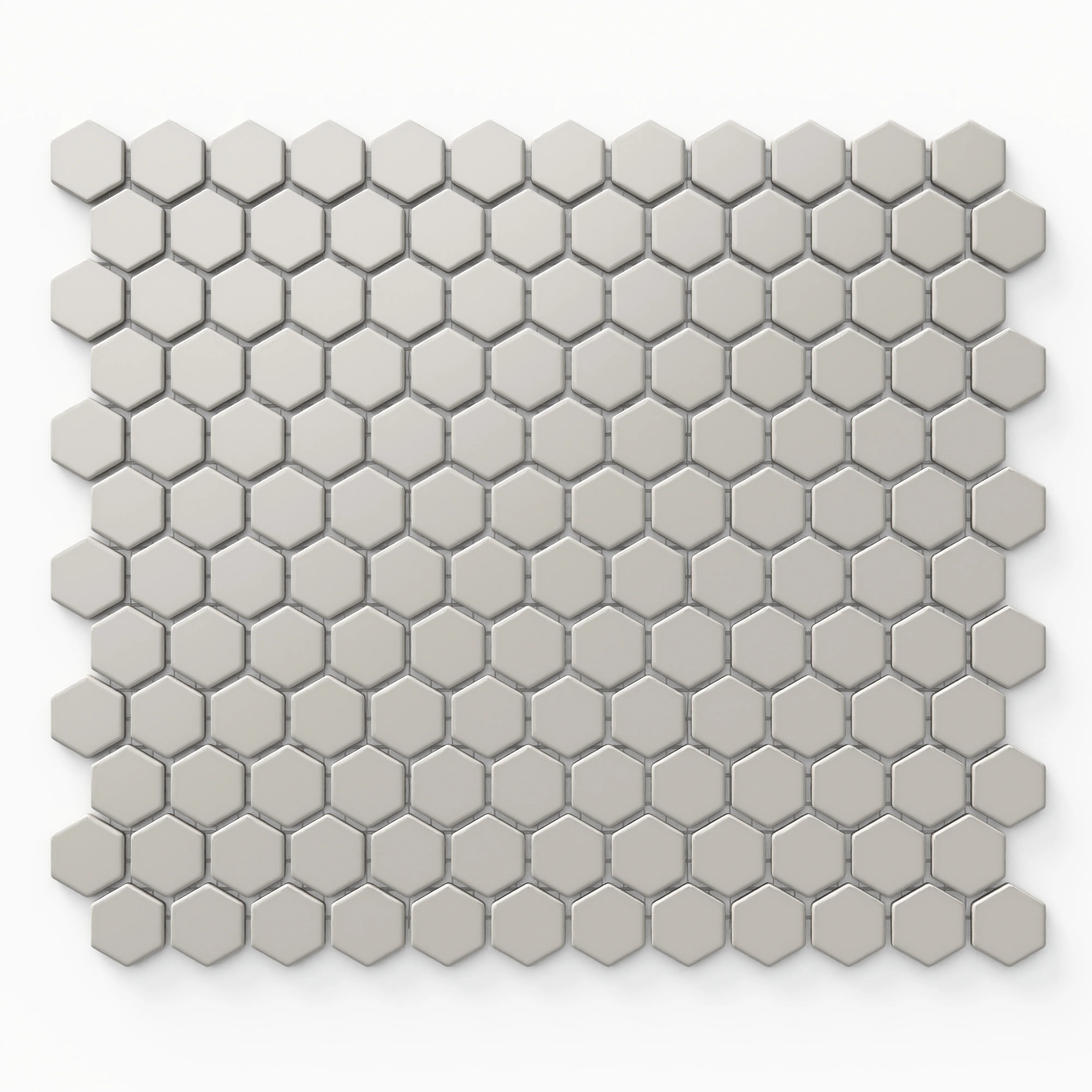Levi 12x12 Matte Porcelain 1x1 Hexagon Mosaic Tile in Grey