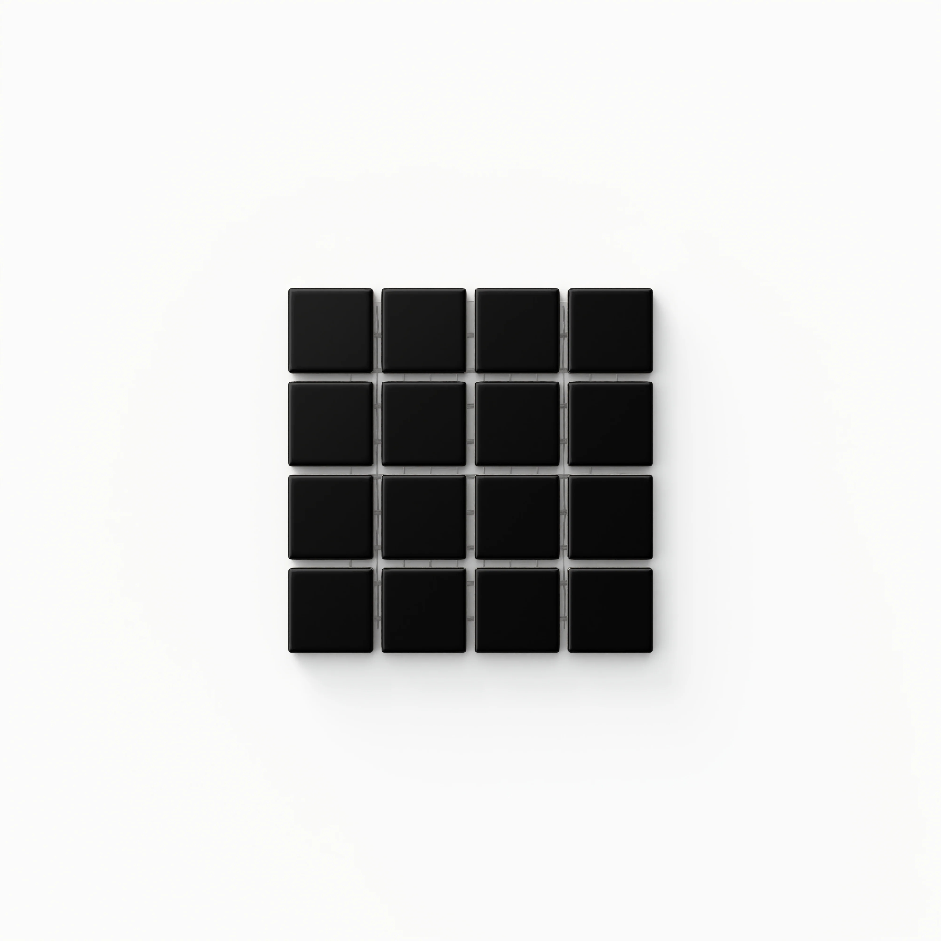 Levi 6x4 Matte Square Mosaic in Black Sample