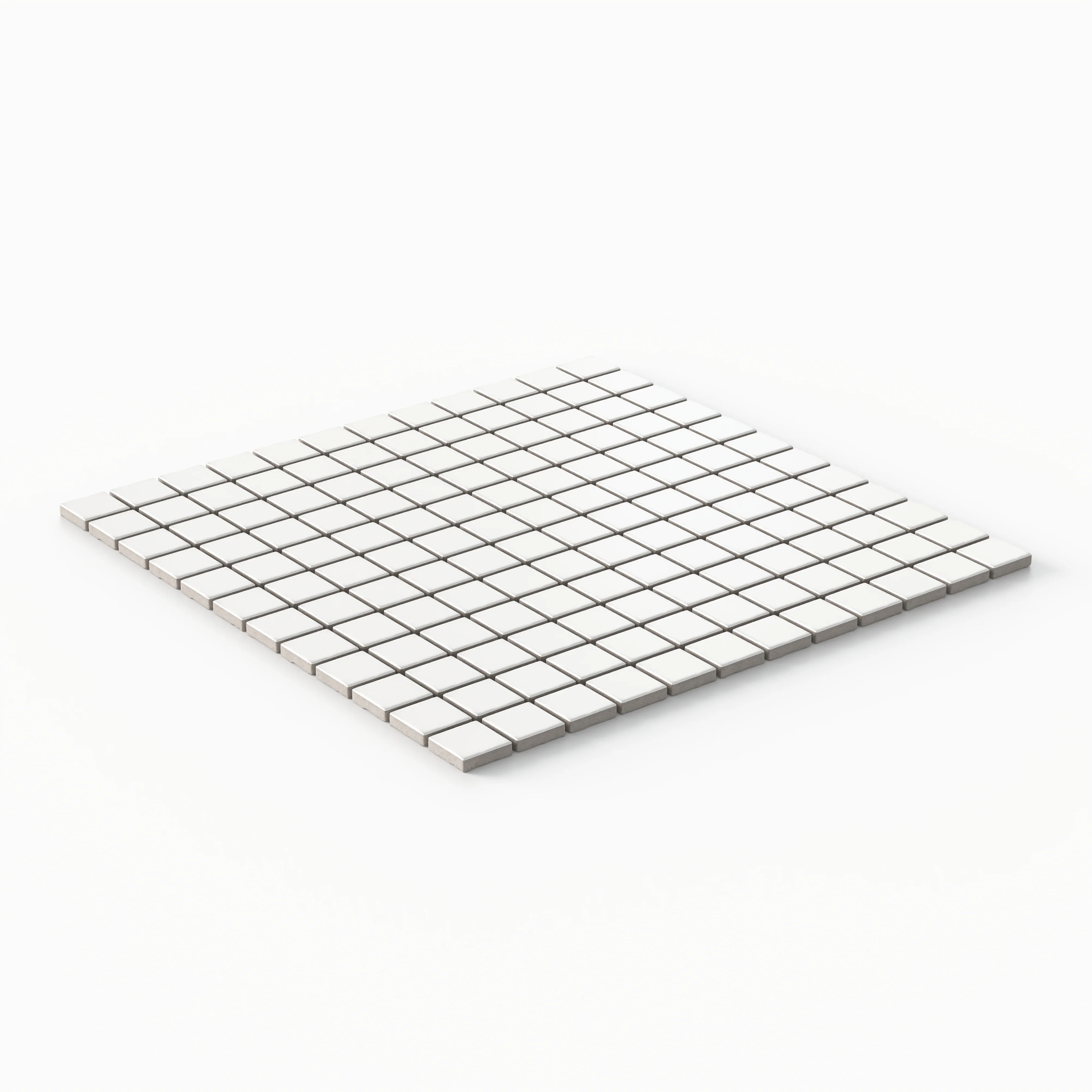 Levi 12x12 Matte Porcelain 1x1 Square Mosaic Tile in White - Image 2