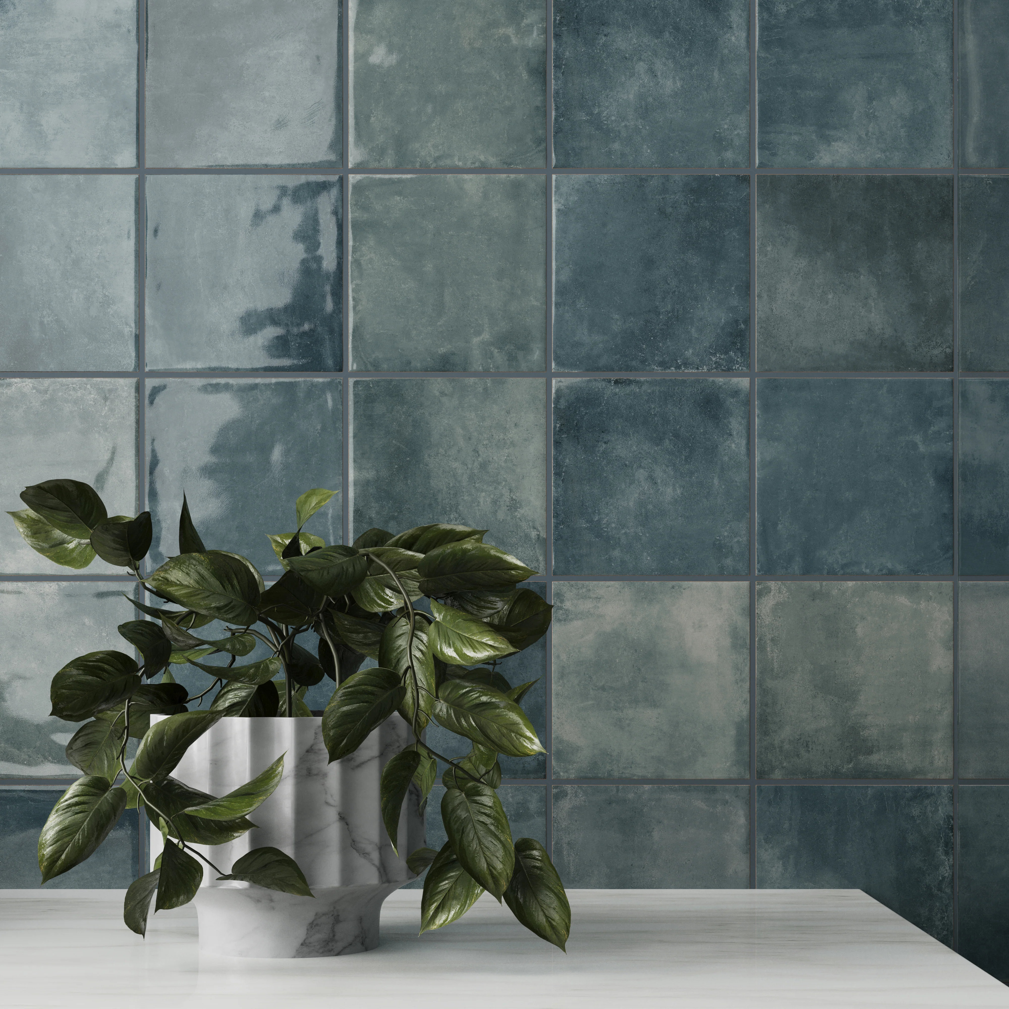 Lilah 6x6 Glossy Ceramic Tile in Marine - Image 10