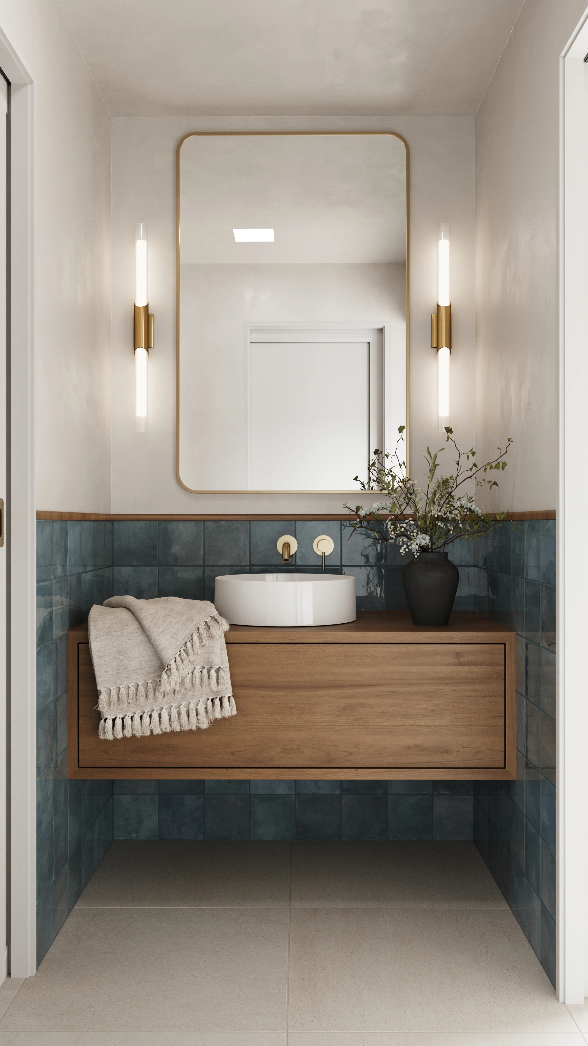 Lilah 6x6 Glossy Ceramic Tile in Marine - Image 12