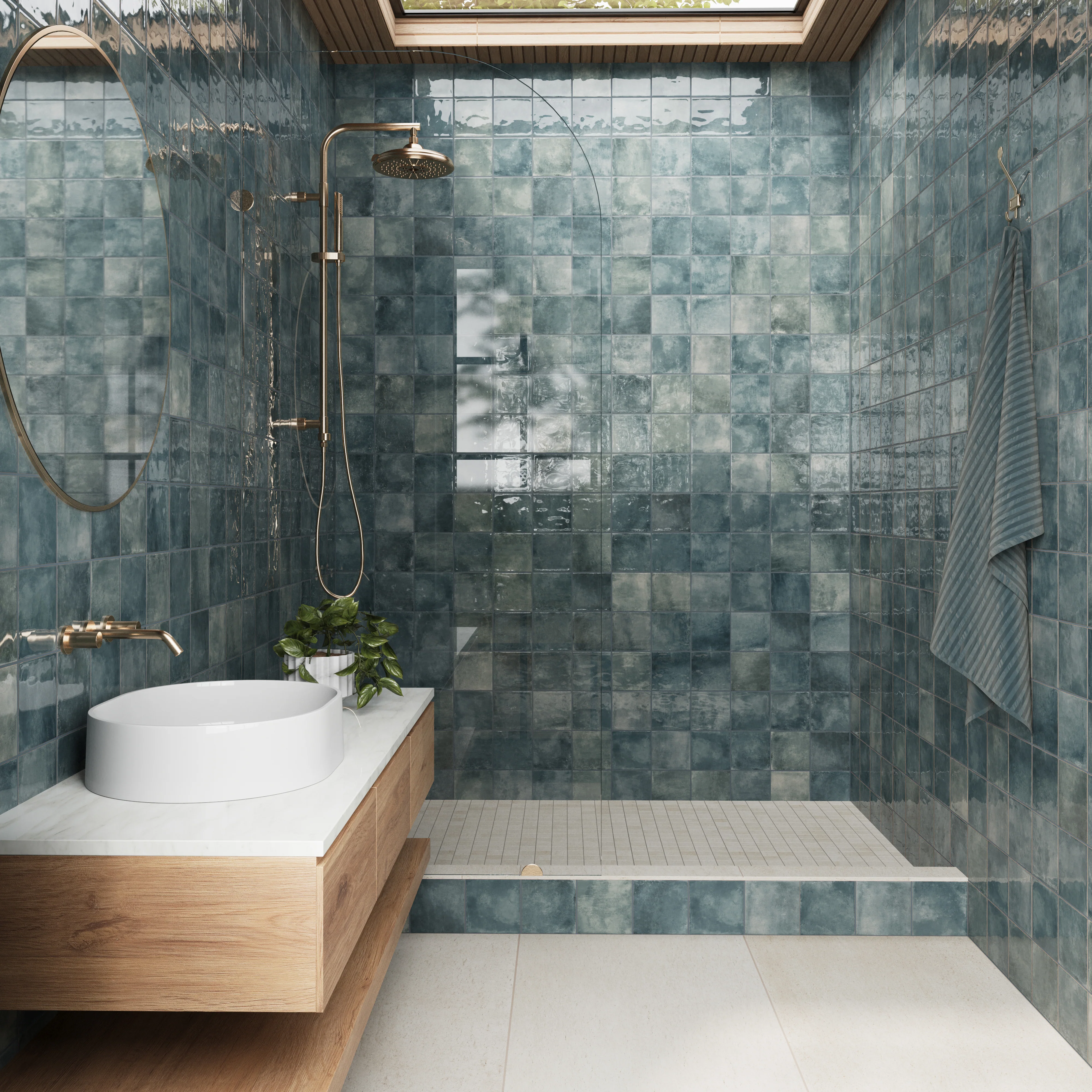 Lilah 6x6 Glossy Ceramic Tile in Marine - Image 7