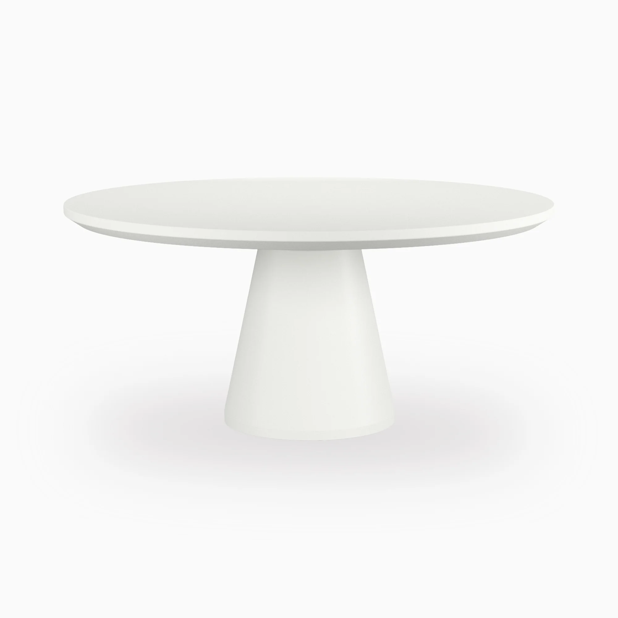 Linea Round Dining Table in Bone, 63"