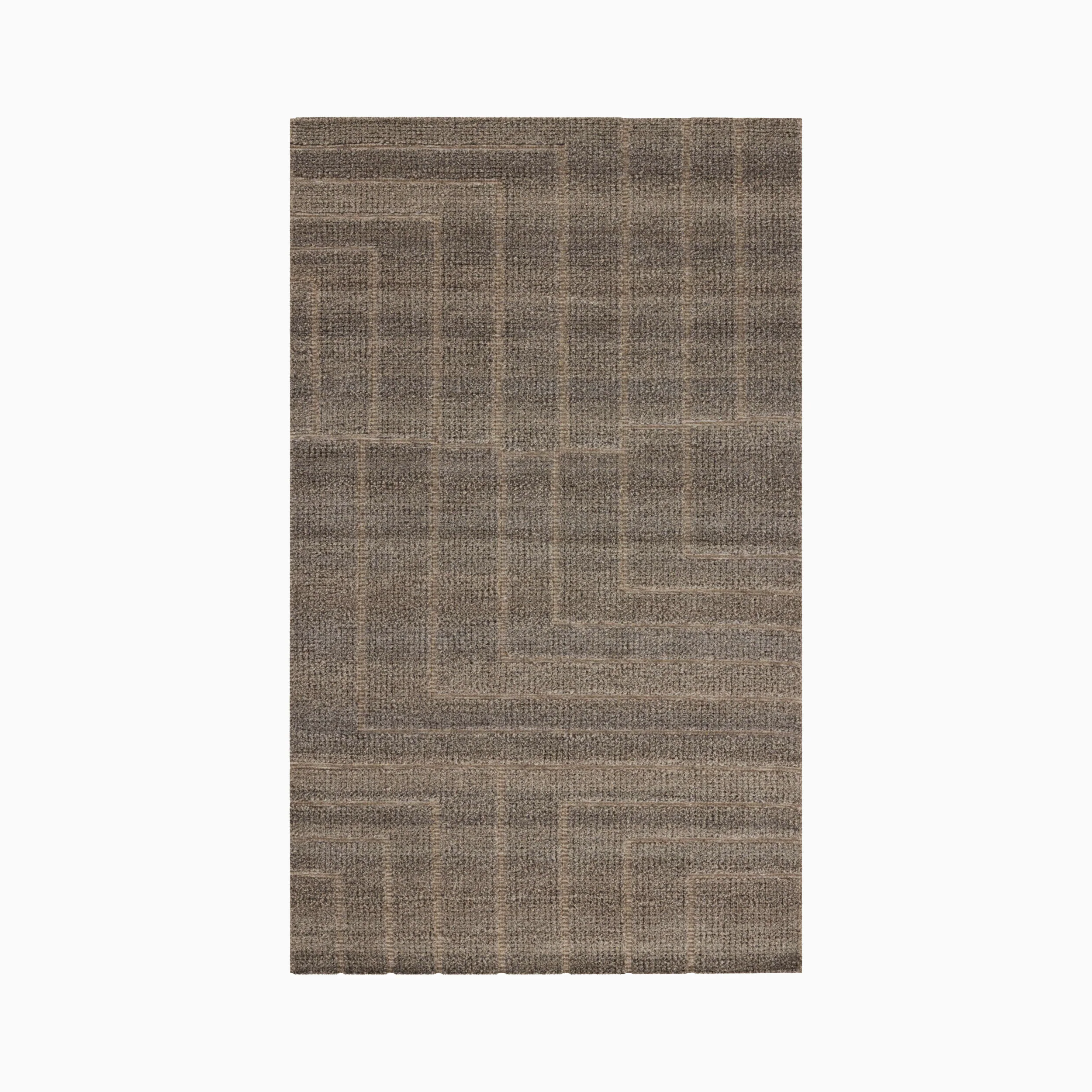 Linton Wool Blend Hand Loomed Rug in Bark, 5'6" x 8'6"