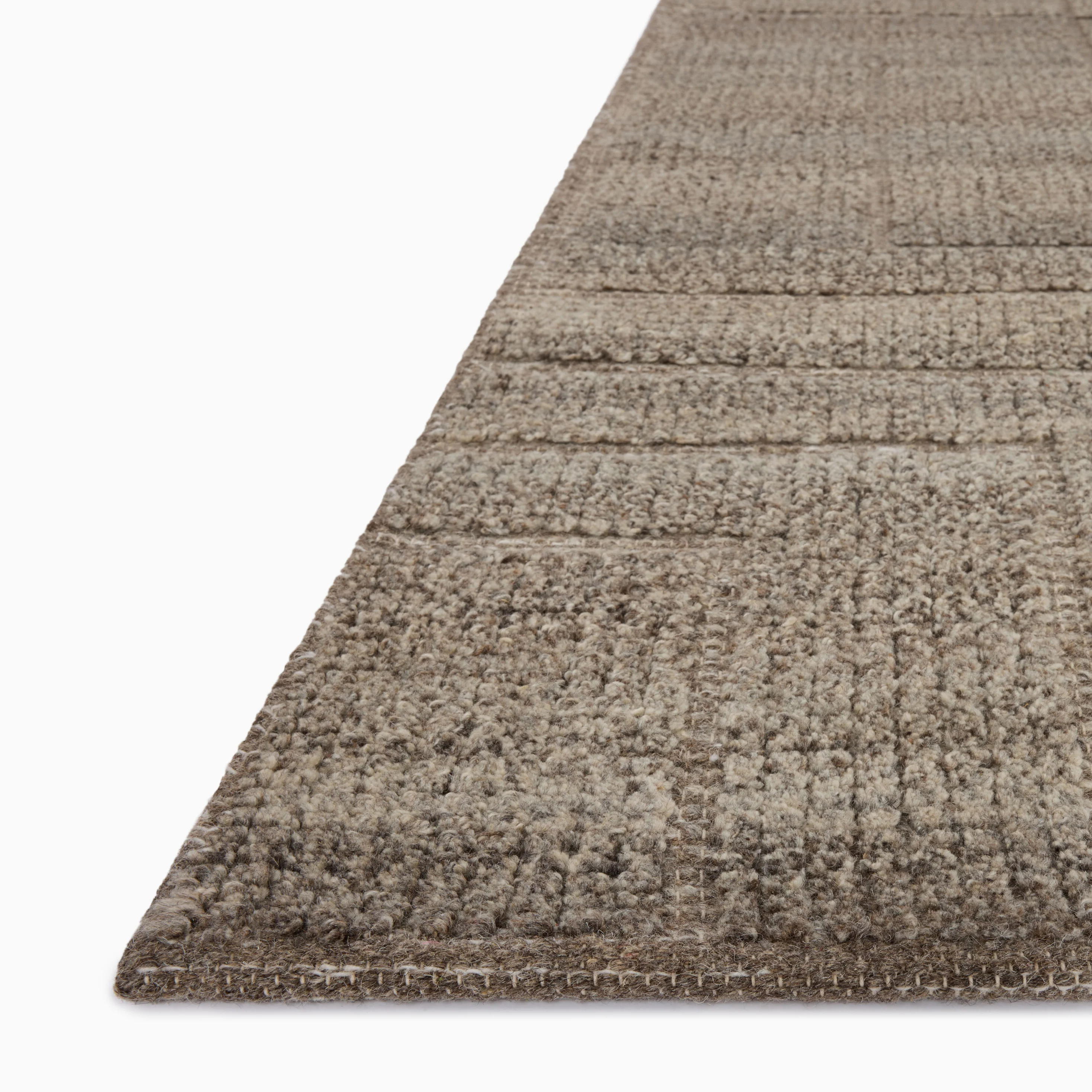 Linton Wool Blend Hand Loomed Rug in Bark, 2'0" x 3'0" - Image 2