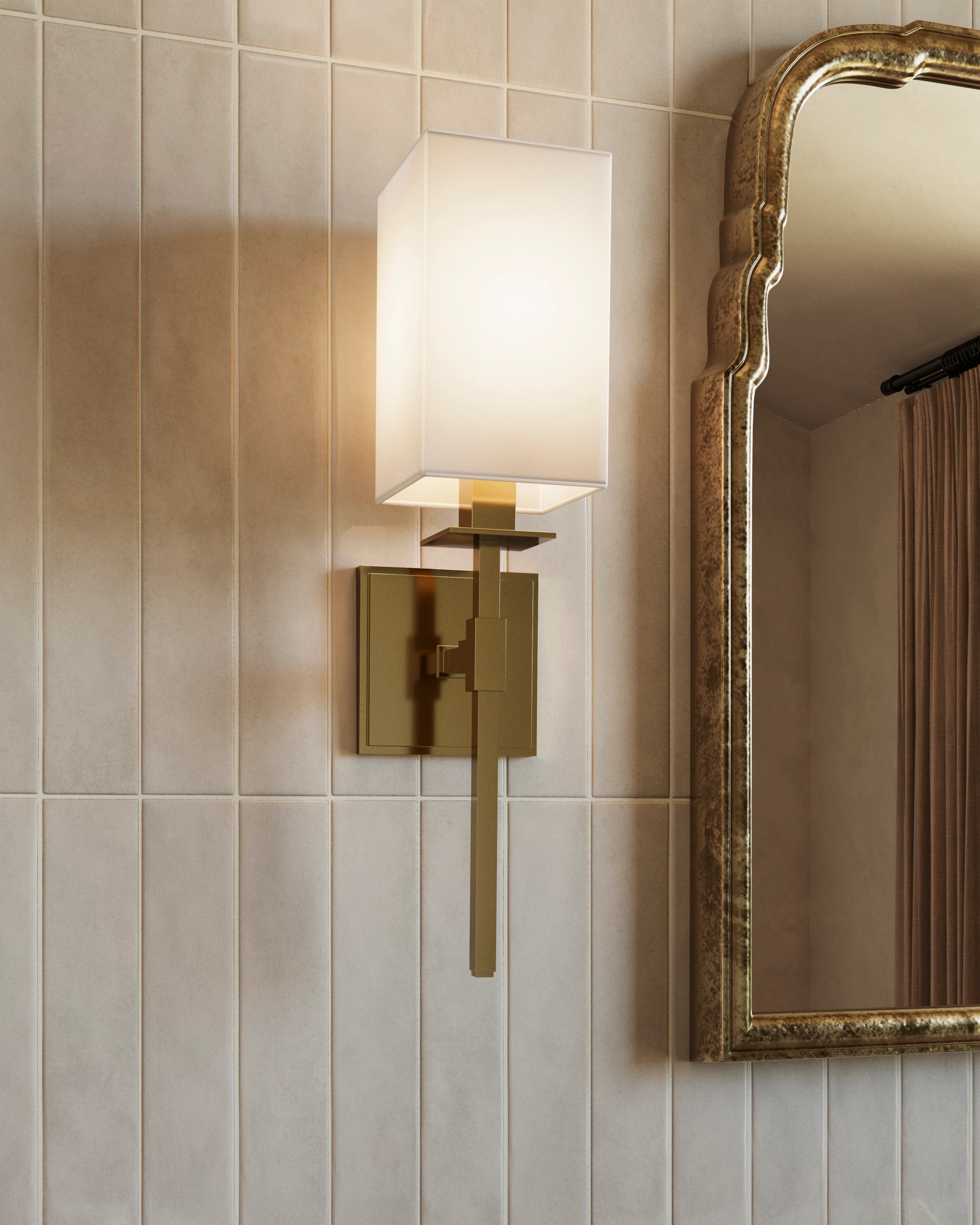 Lockhart Wall Sconce in Aged Brass - Image 2