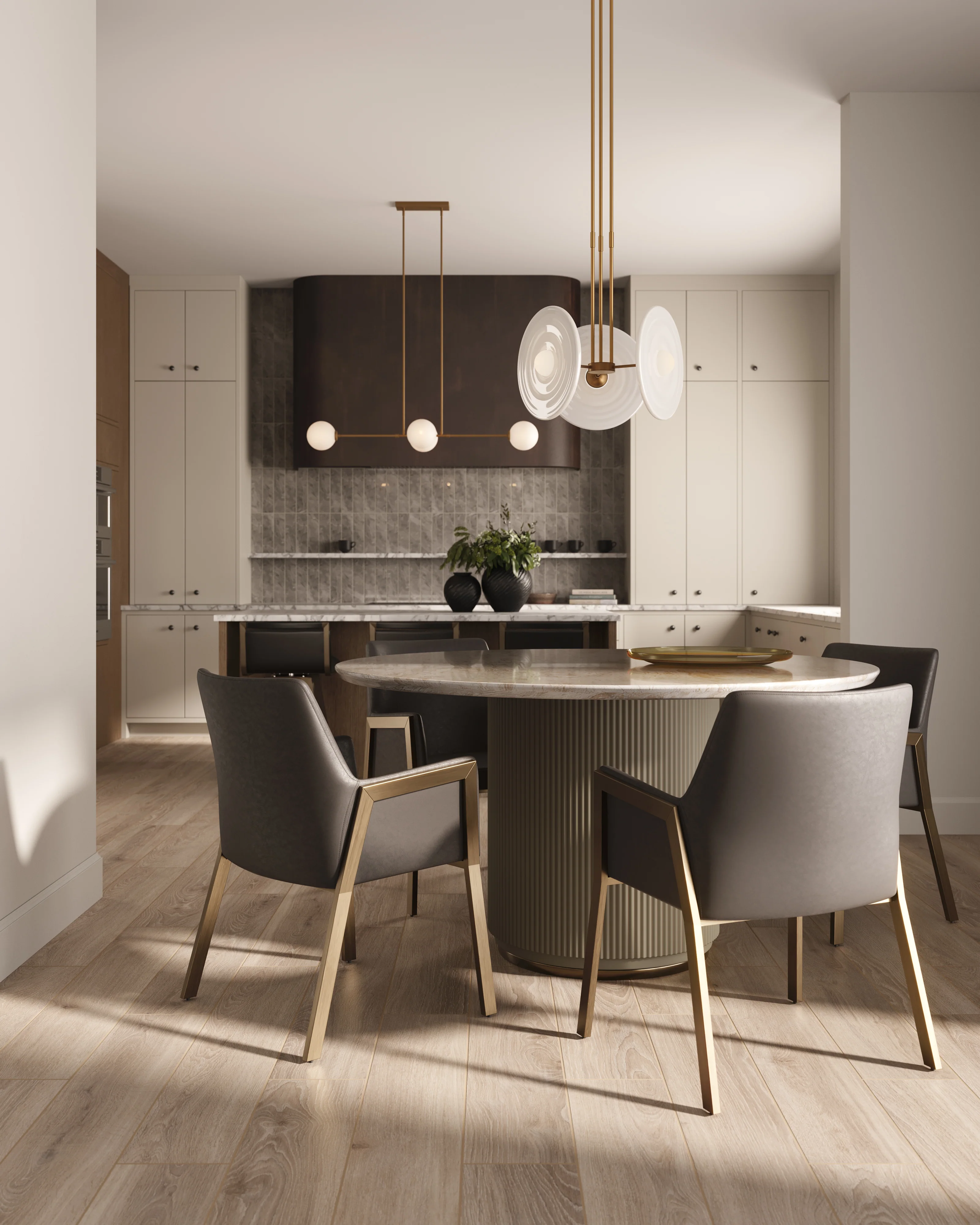Anastasia 59" Dining Table in Taupe - Image 5