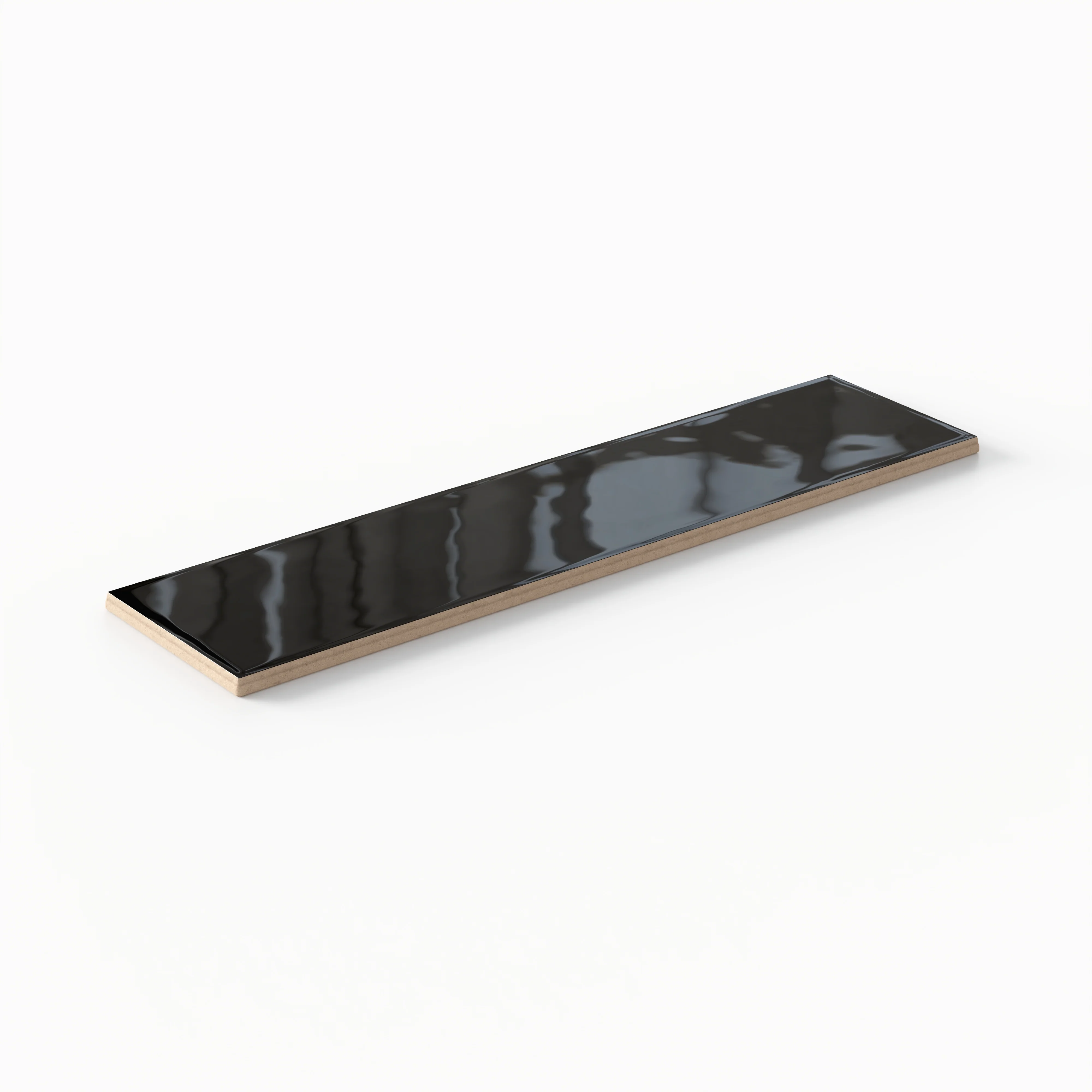 Madilyn 3x12 Glossy Ceramic Tile in Midnight - Image 4