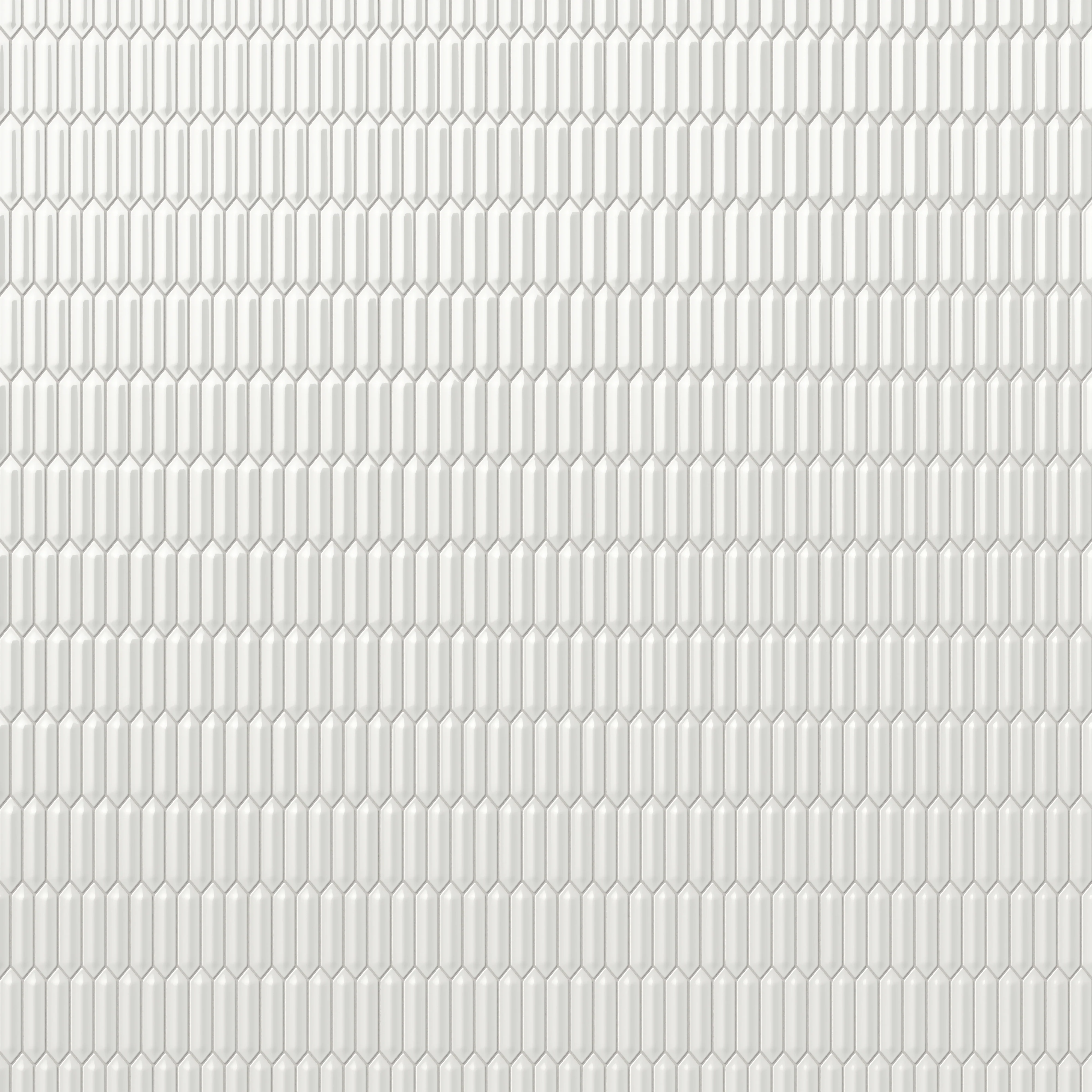 Maggie 12x12 Matte Porcelain 1x4 Picket Mosaic Tile in White - Image 4