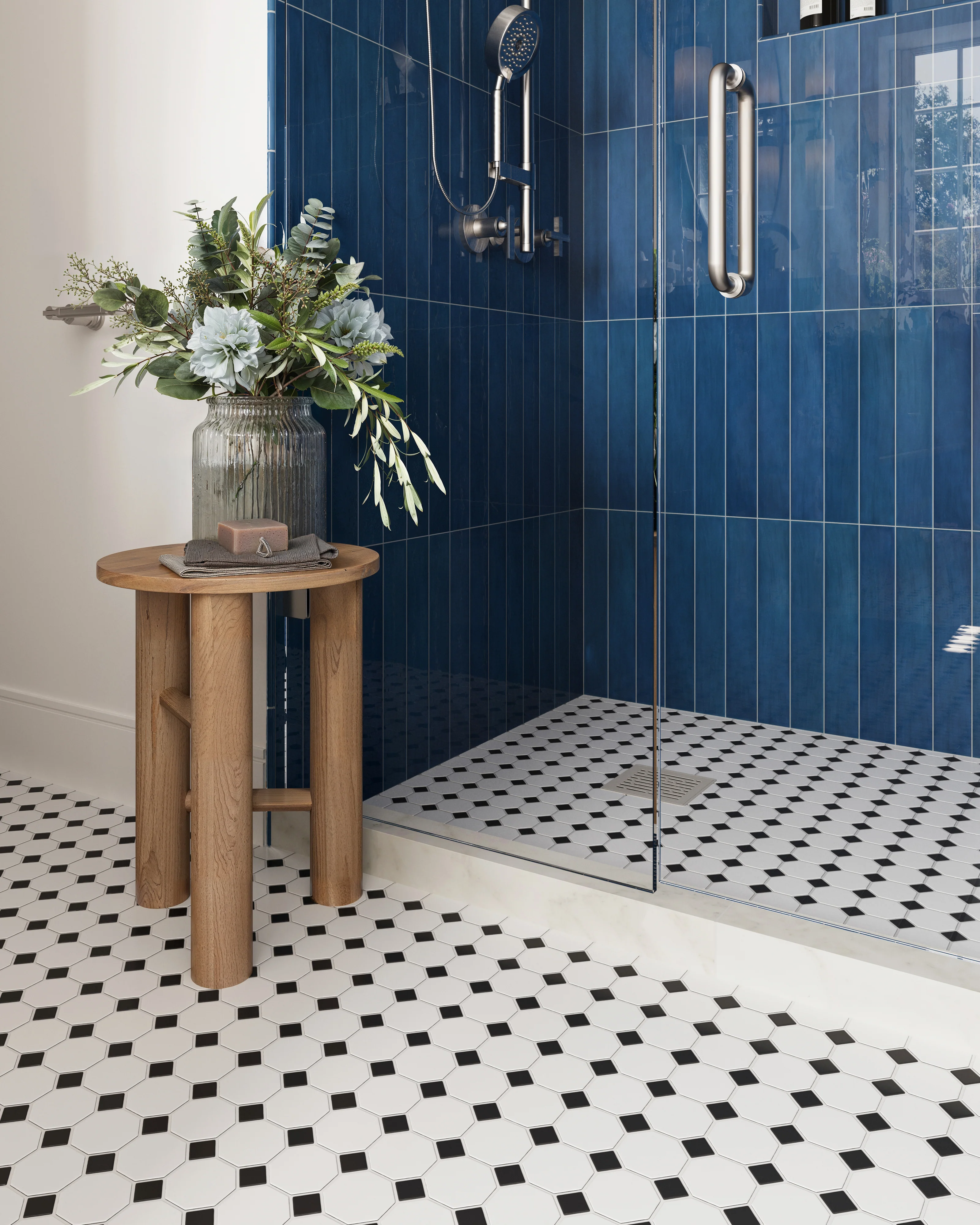Maisie 0.5x8 Jolly Glossy Porcelain Tile in Cobalt - Image 7
