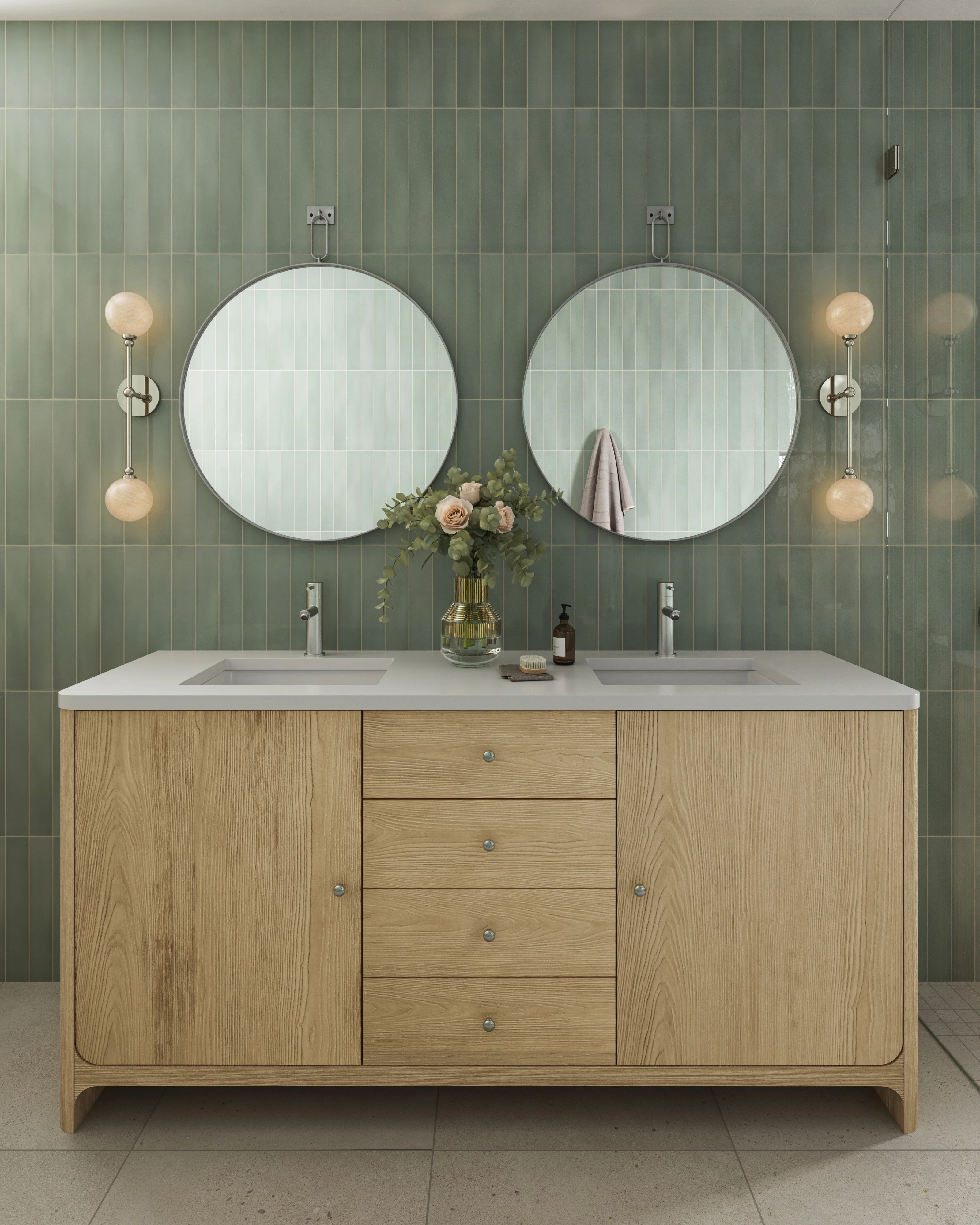 Maisie 2.5x16 Glossy Ceramic Tile in Pistachio - Image 14
