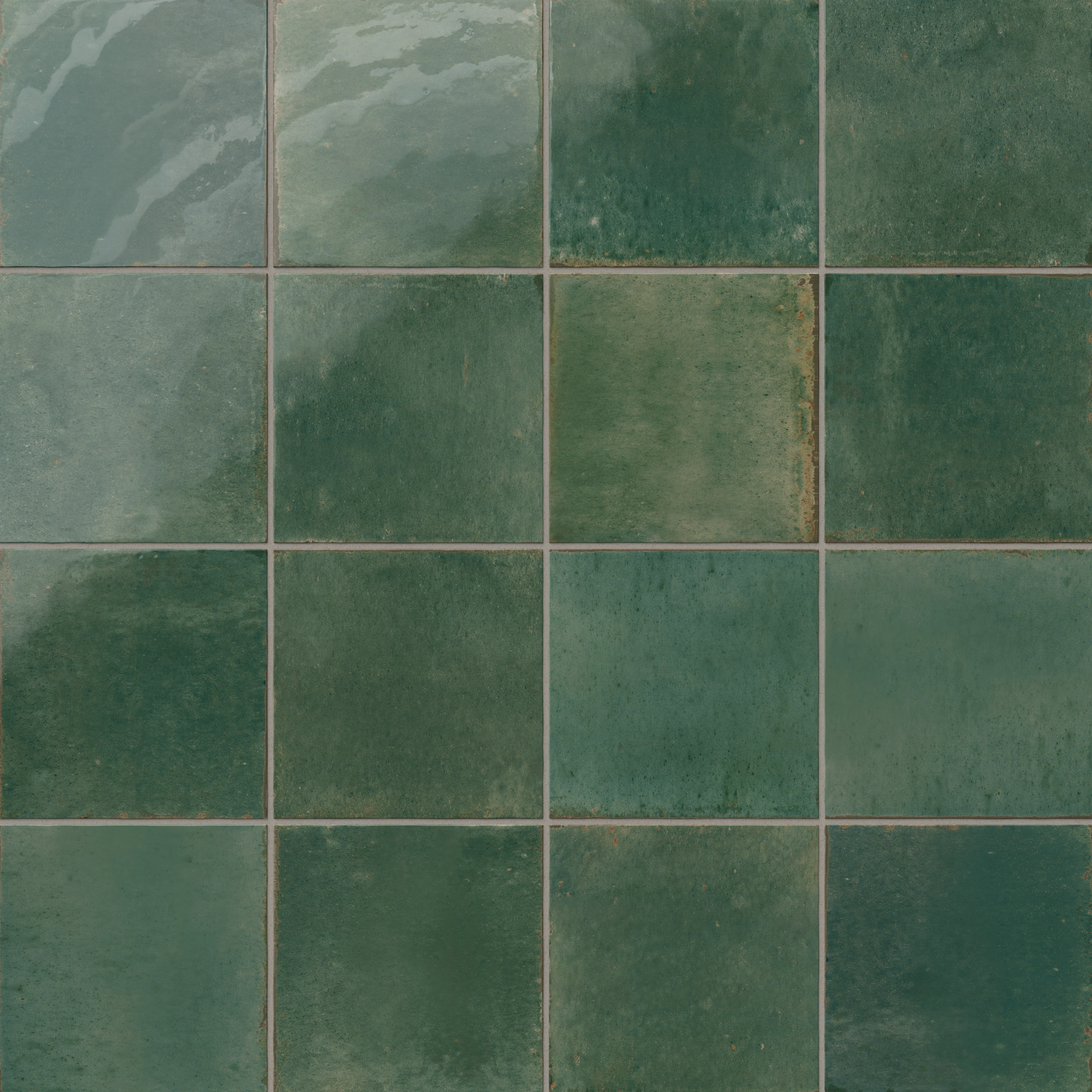 Makenna 6x6 Glossy Porcelain Tile in Forest