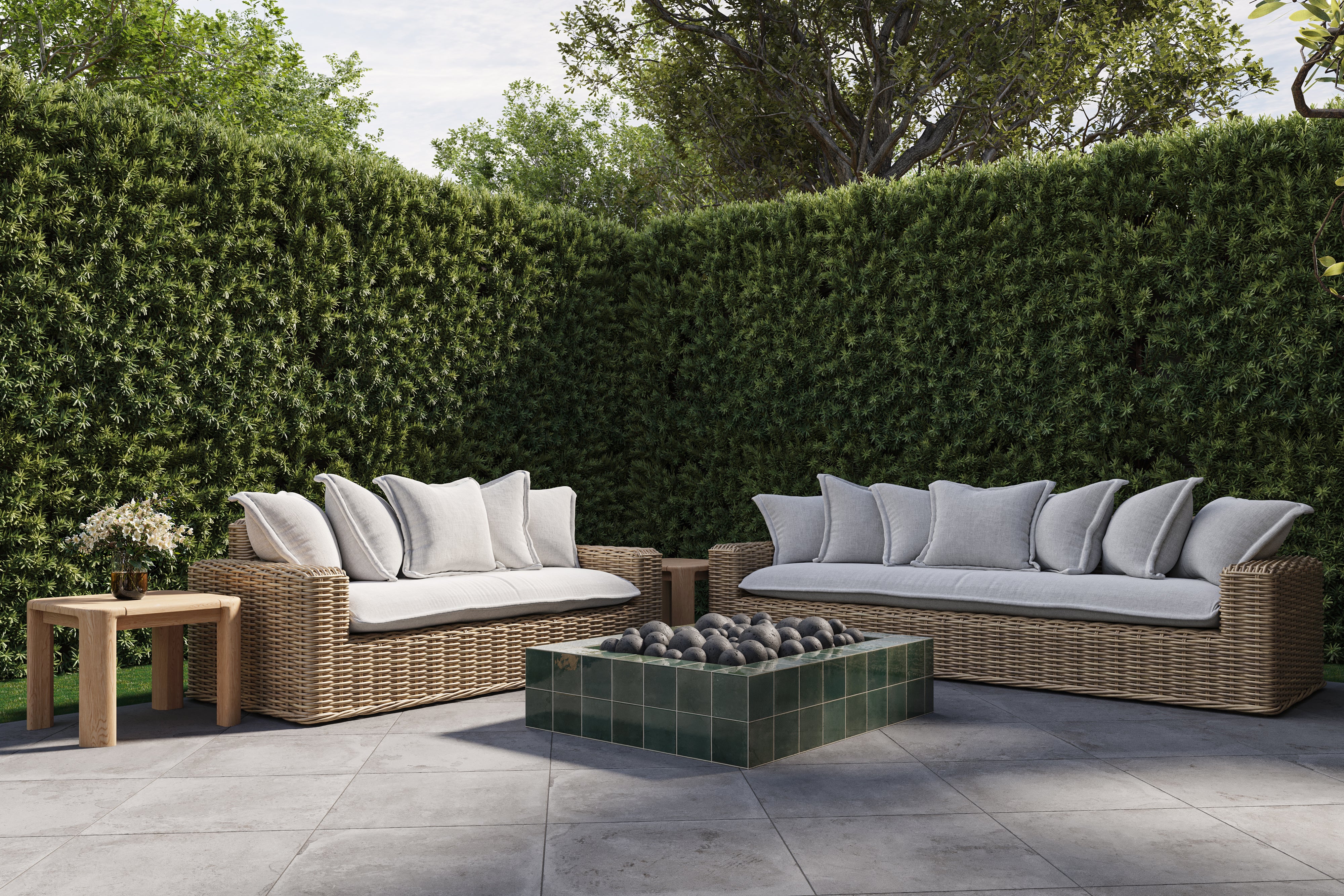 Makenna 6x6 Glossy Porcelain Tile in Forest - Image 14