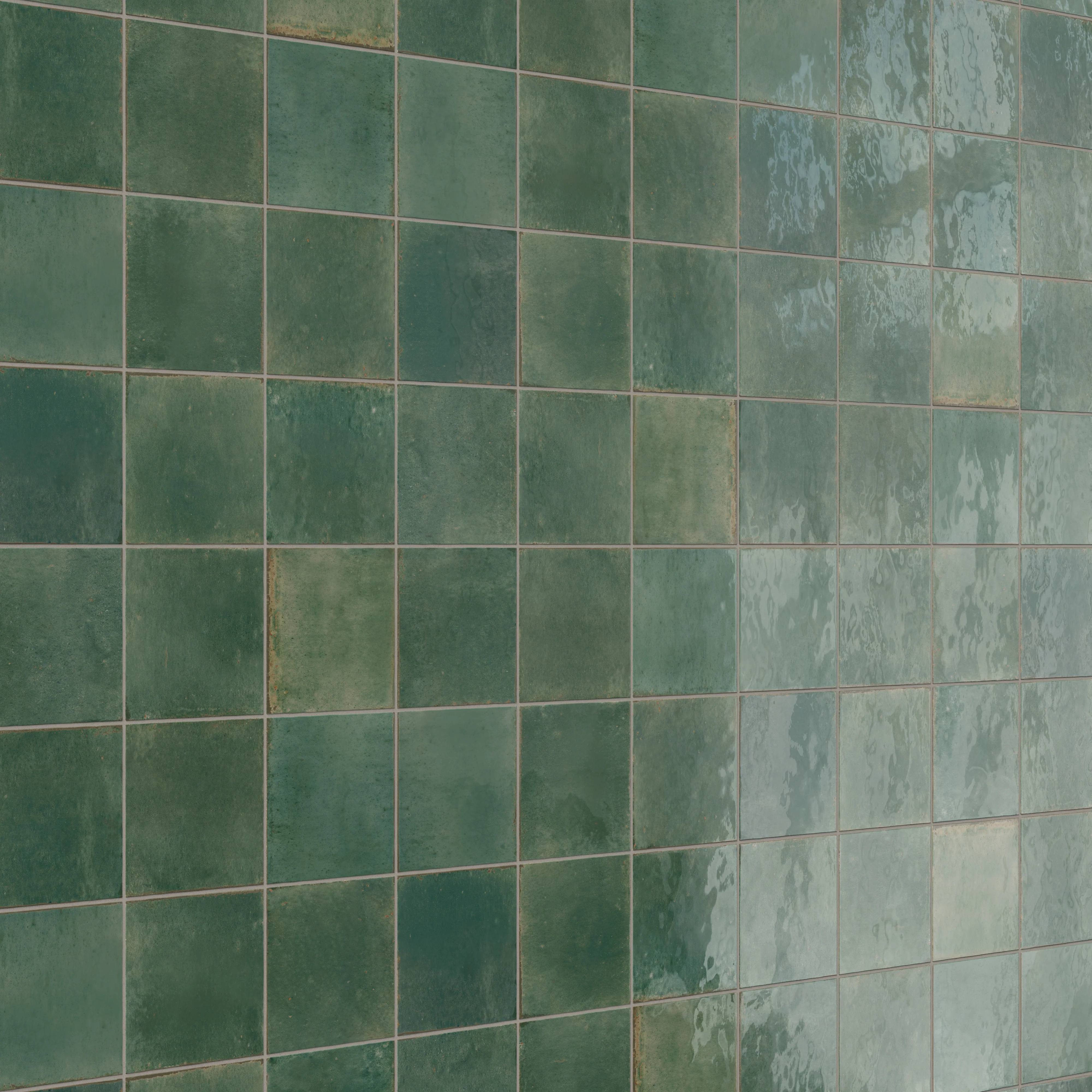 Makenna 6x6 Glossy Porcelain Tile in Forest - Image 5