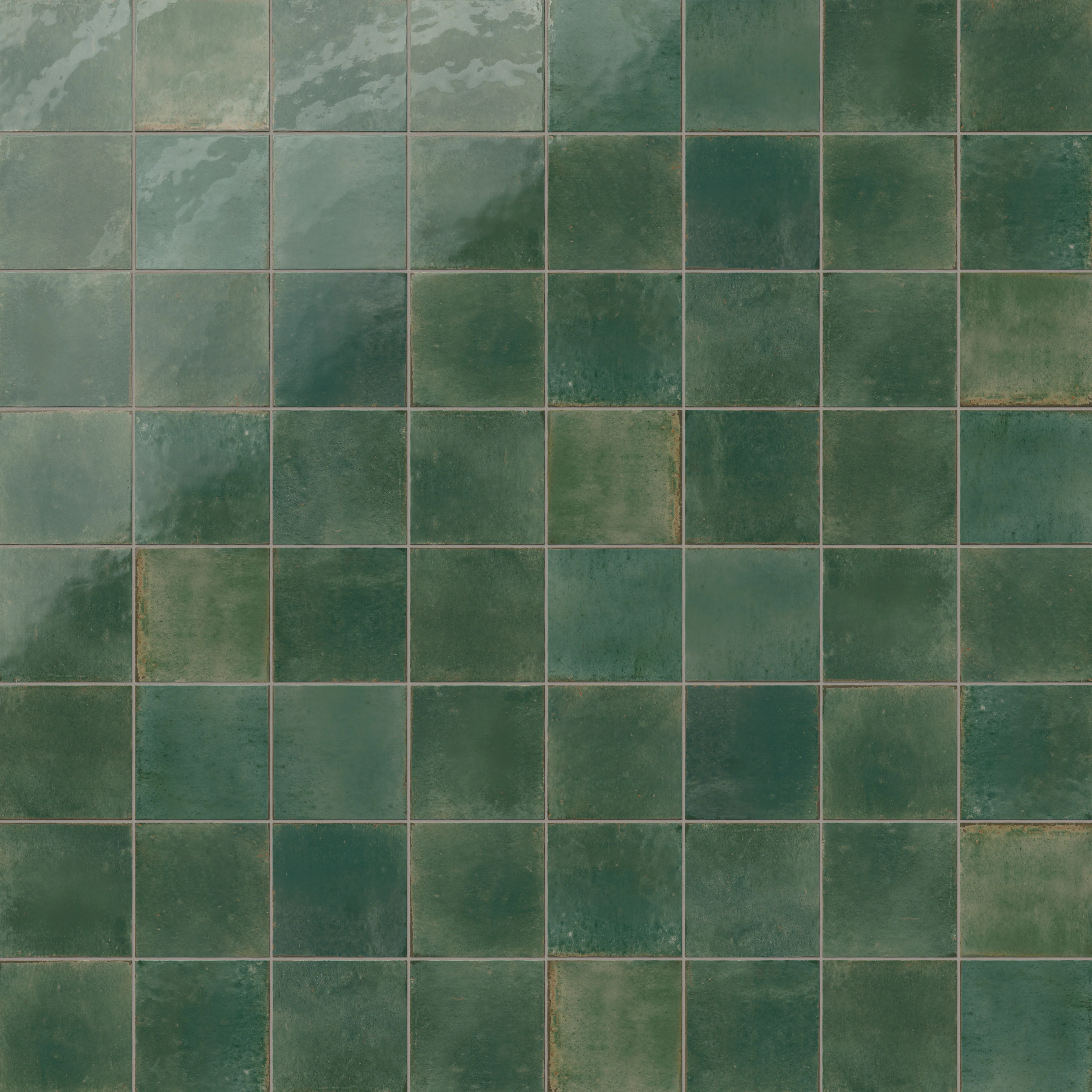 Makenna 6x6 Glossy Porcelain Tile in Forest - Image 6