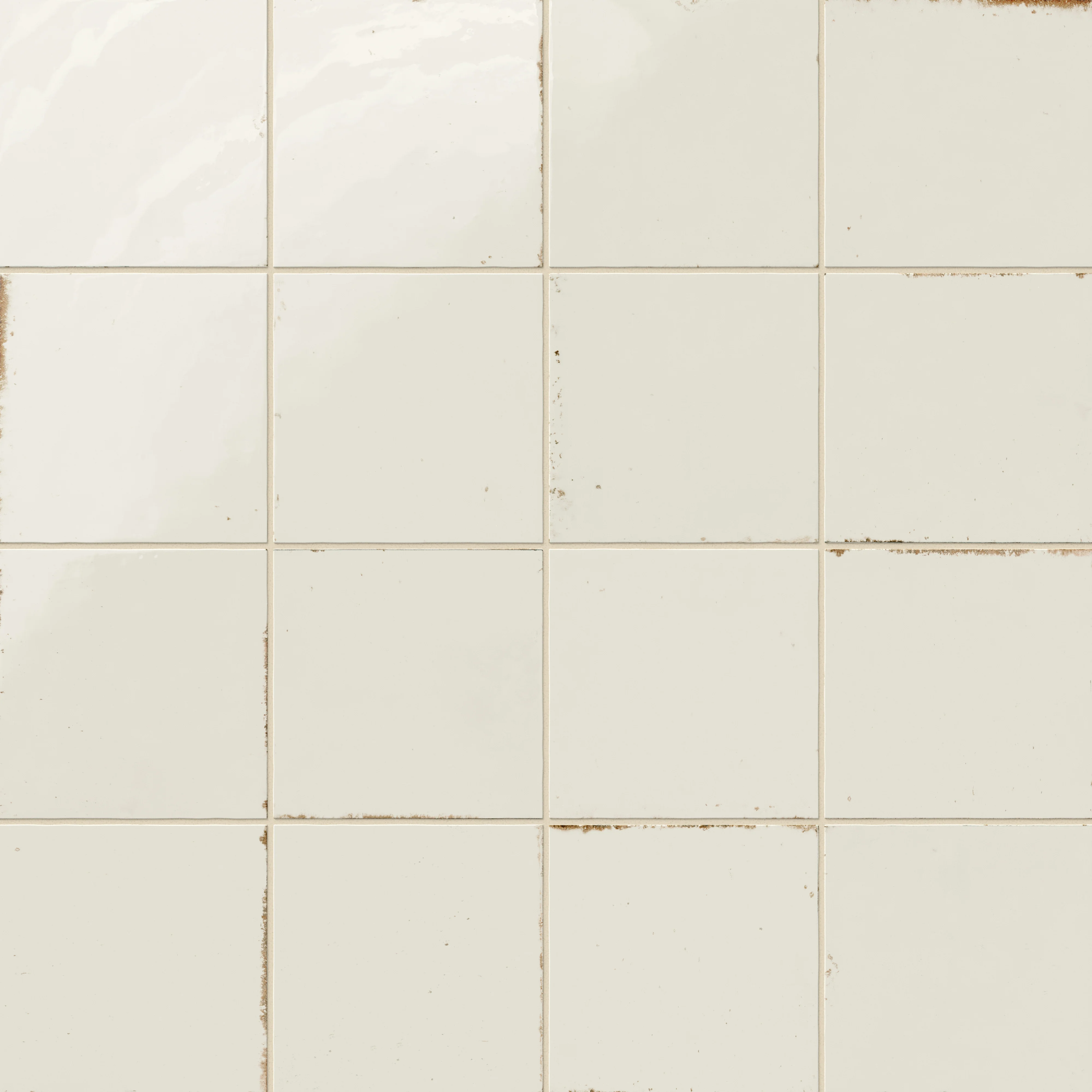 Makenna 6x6 Glossy Porcelain Tile in Frost