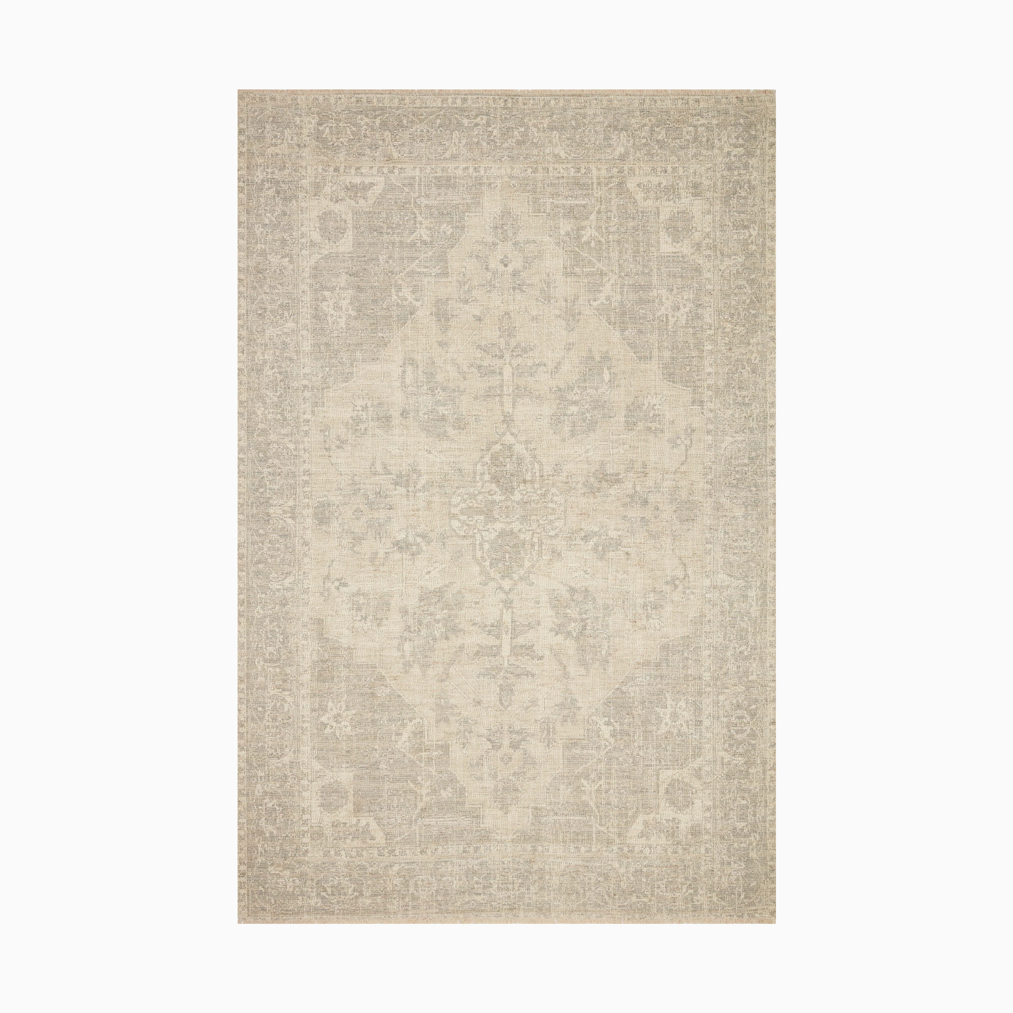 Marcela Cotton Rug in Cream / Ocean
