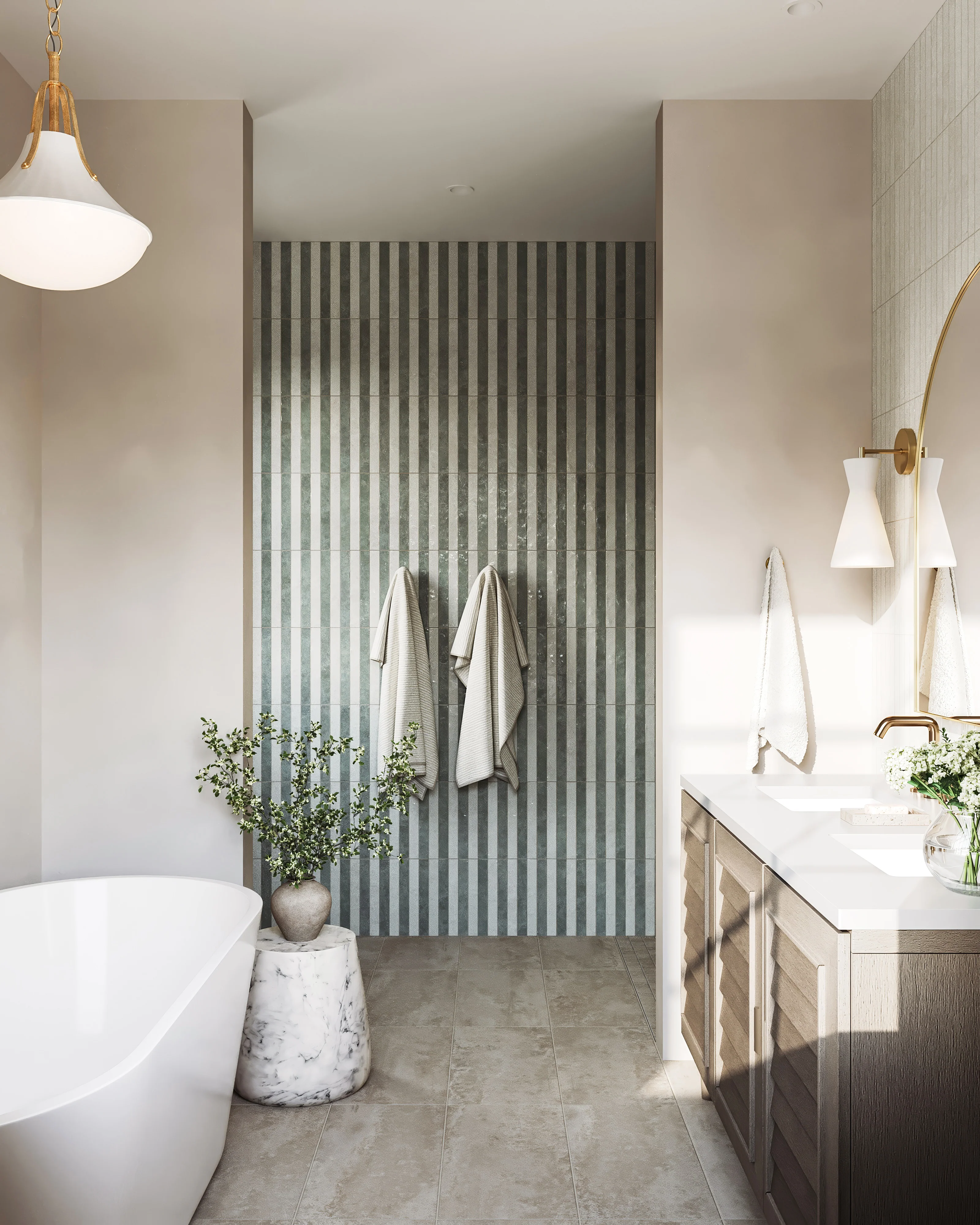 Mariel 1x12 Glossy Porcelain Tile in Opal Blue - Image 11