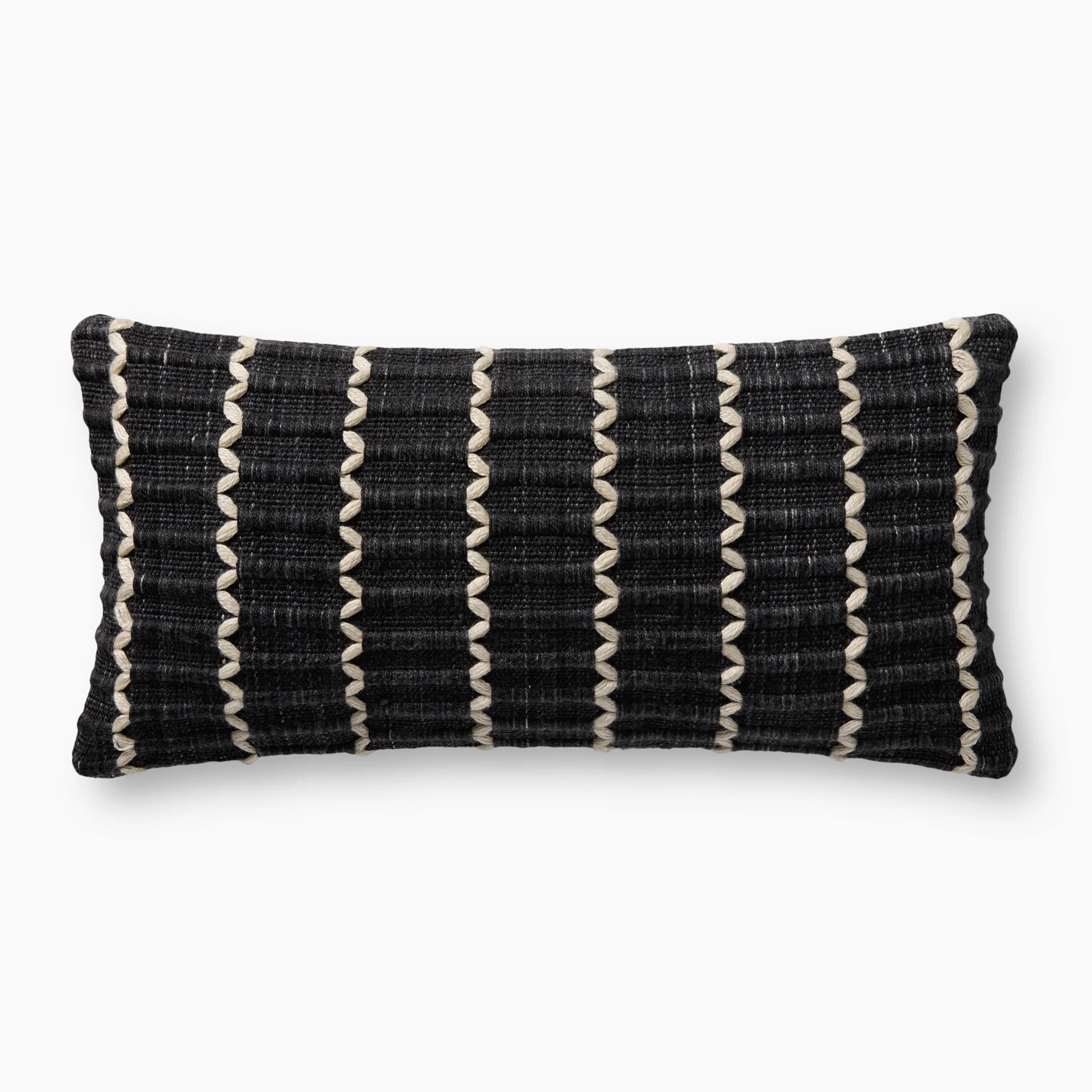 Marisette 12" x 27" Polyester Pillow in Black