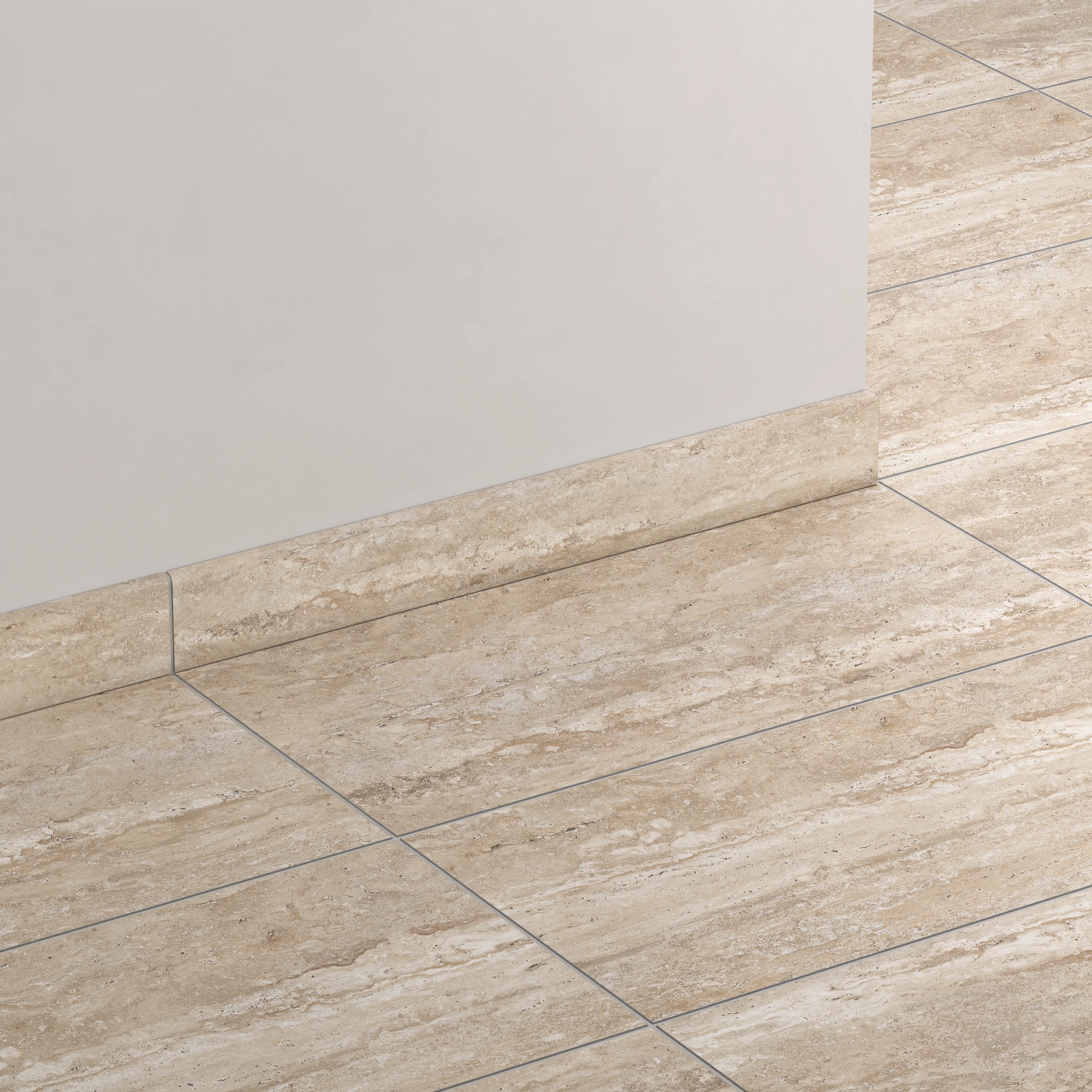 Marlow 3x24 Matte Porcelain Bullnose Tile in Navona - Image 3