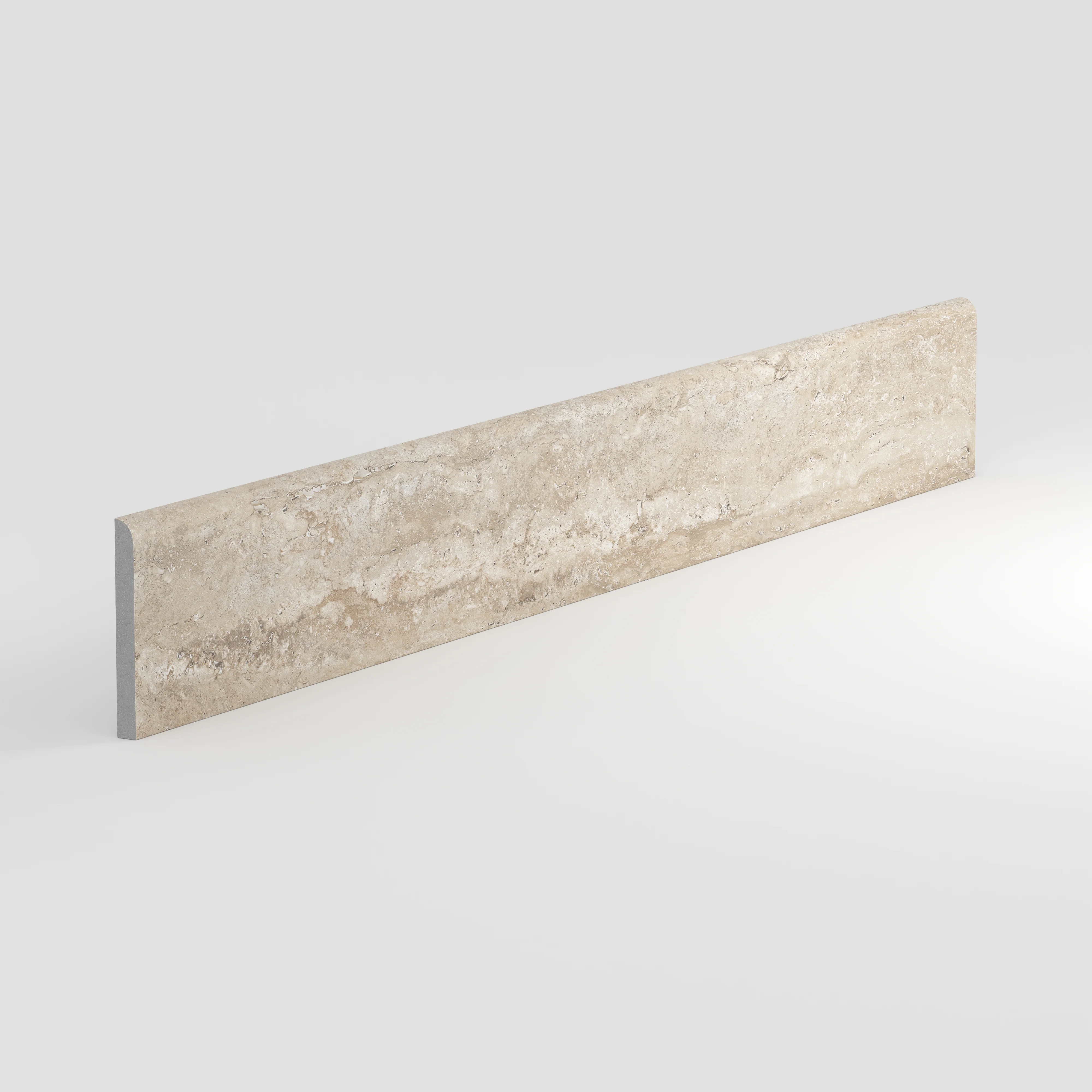 Marlow 3x24 Polished Porcelain Bullnose Tile in Navona - Image 2