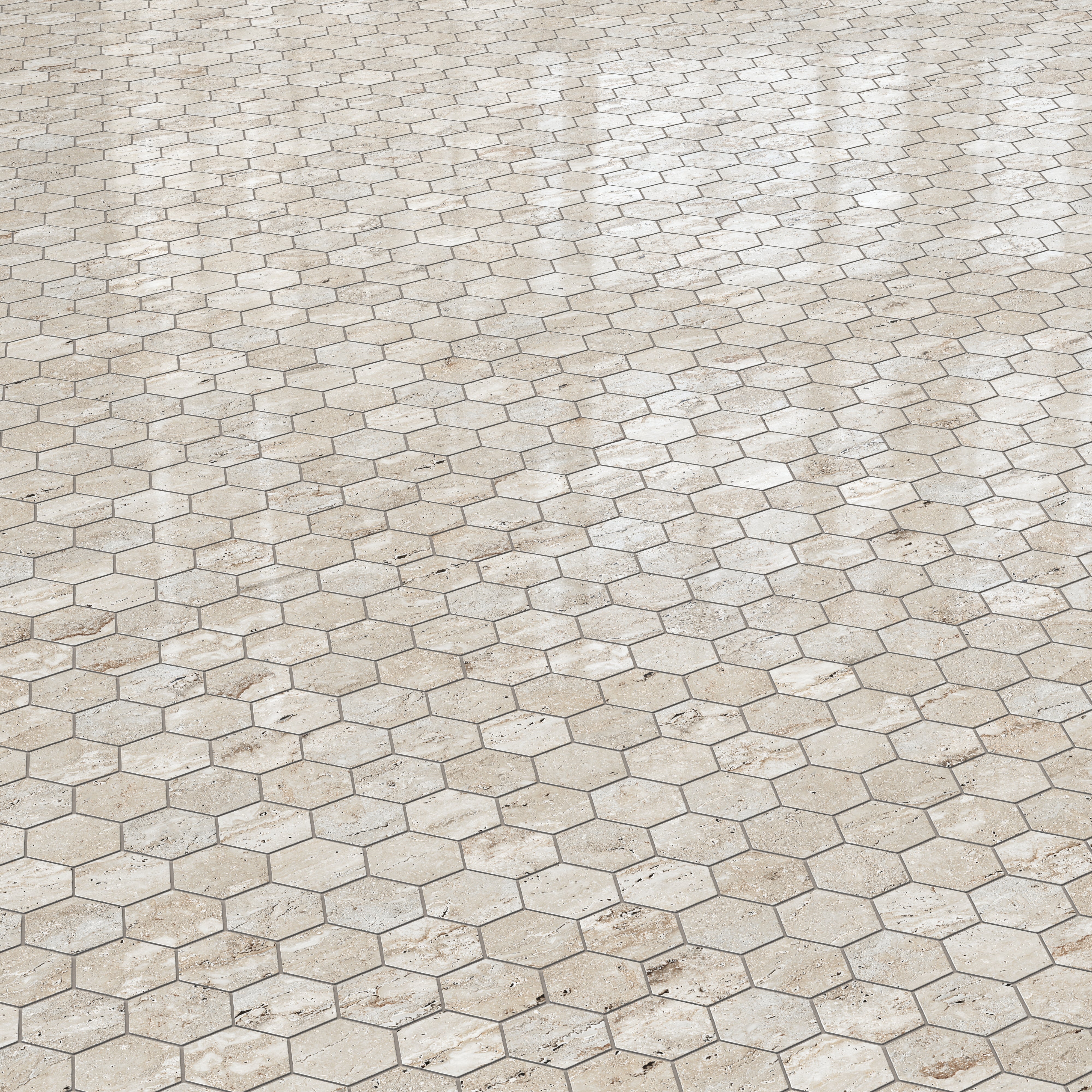 Marlow 3x3 Polished Porcelain Hexagon Mosaic Tile in Silver - Image 3