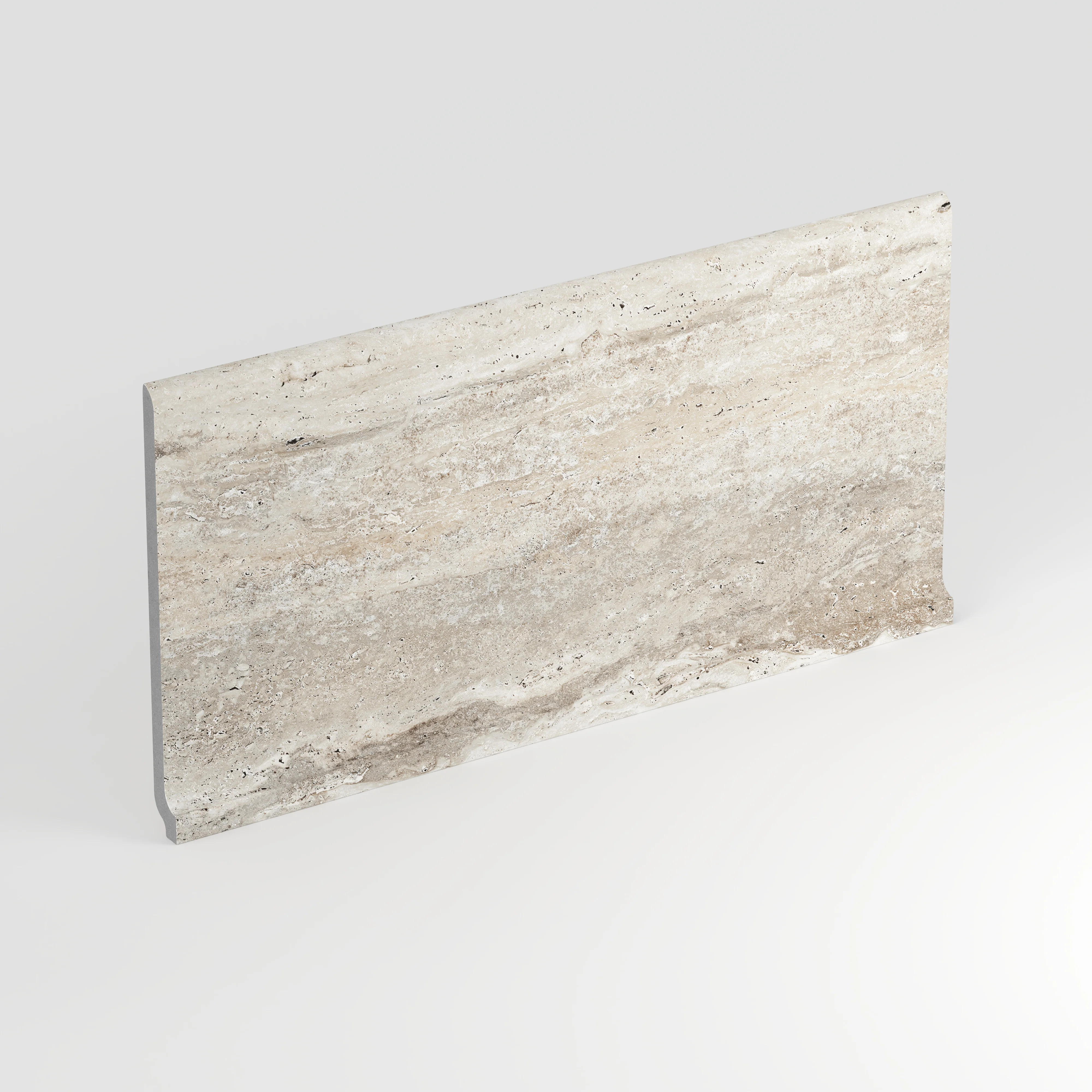 Marlow 6x12 Matte Porcelain Cove Base Tile in Silver - Image 3